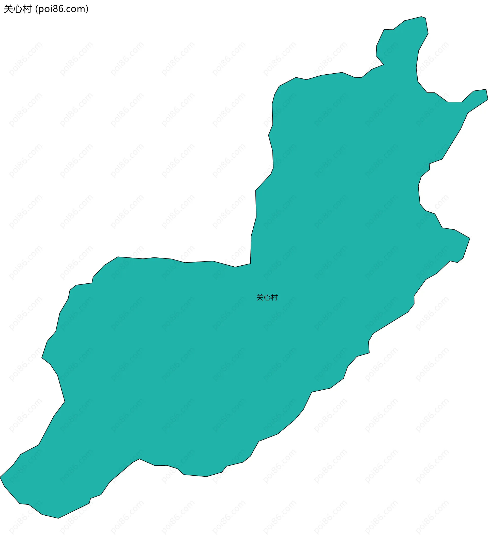 关心村边界地图