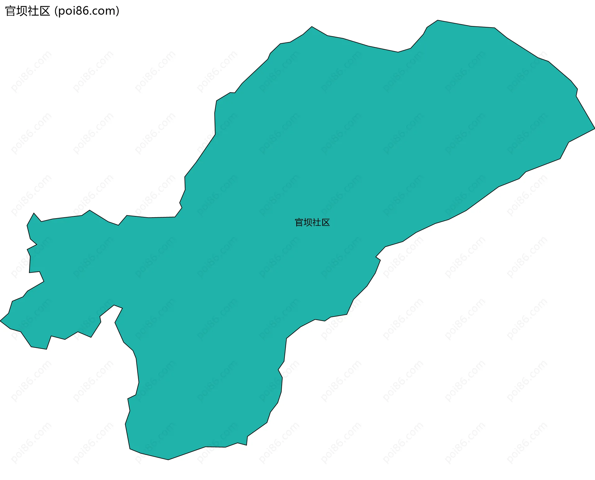 官坝社区边界地图
