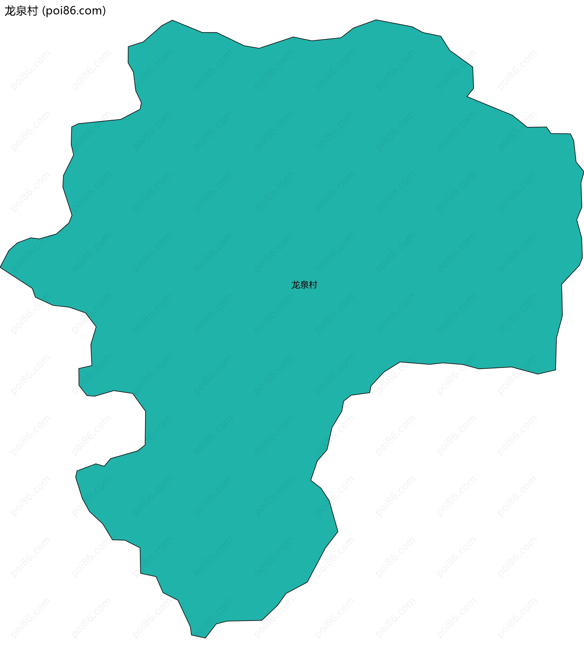 龙泉村边界地图