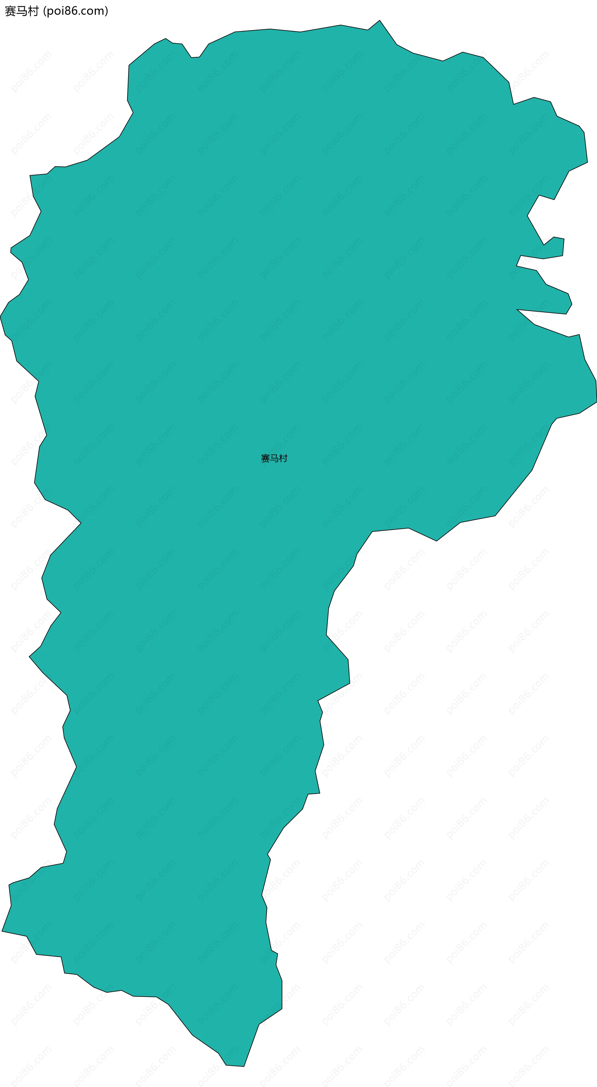 赛马村边界地图