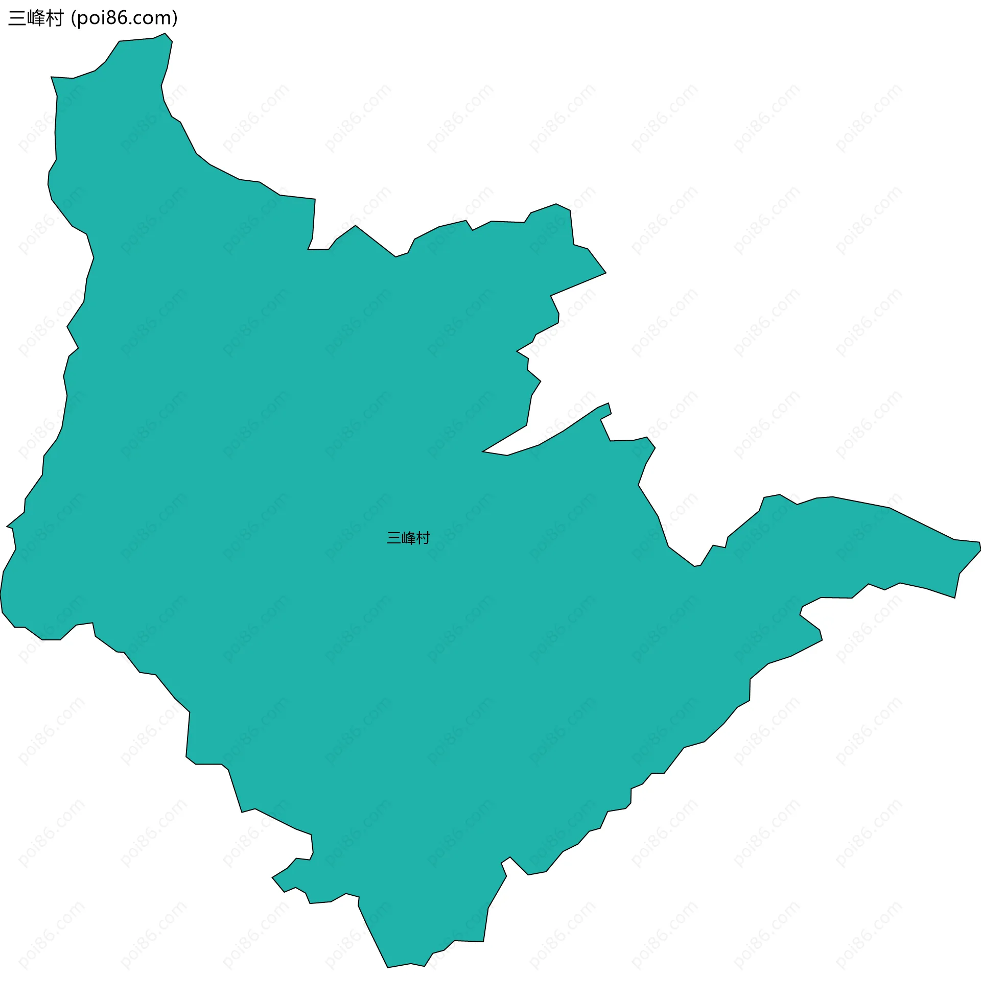 三峰村边界地图