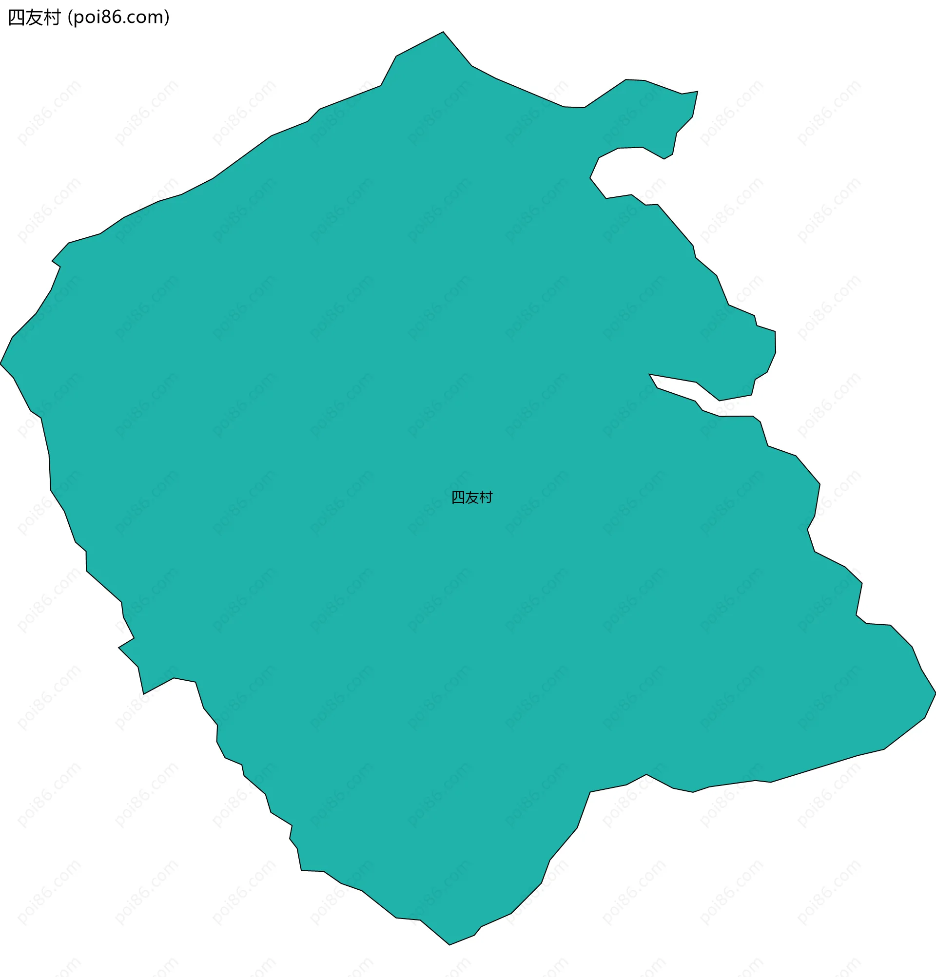 四友村边界地图