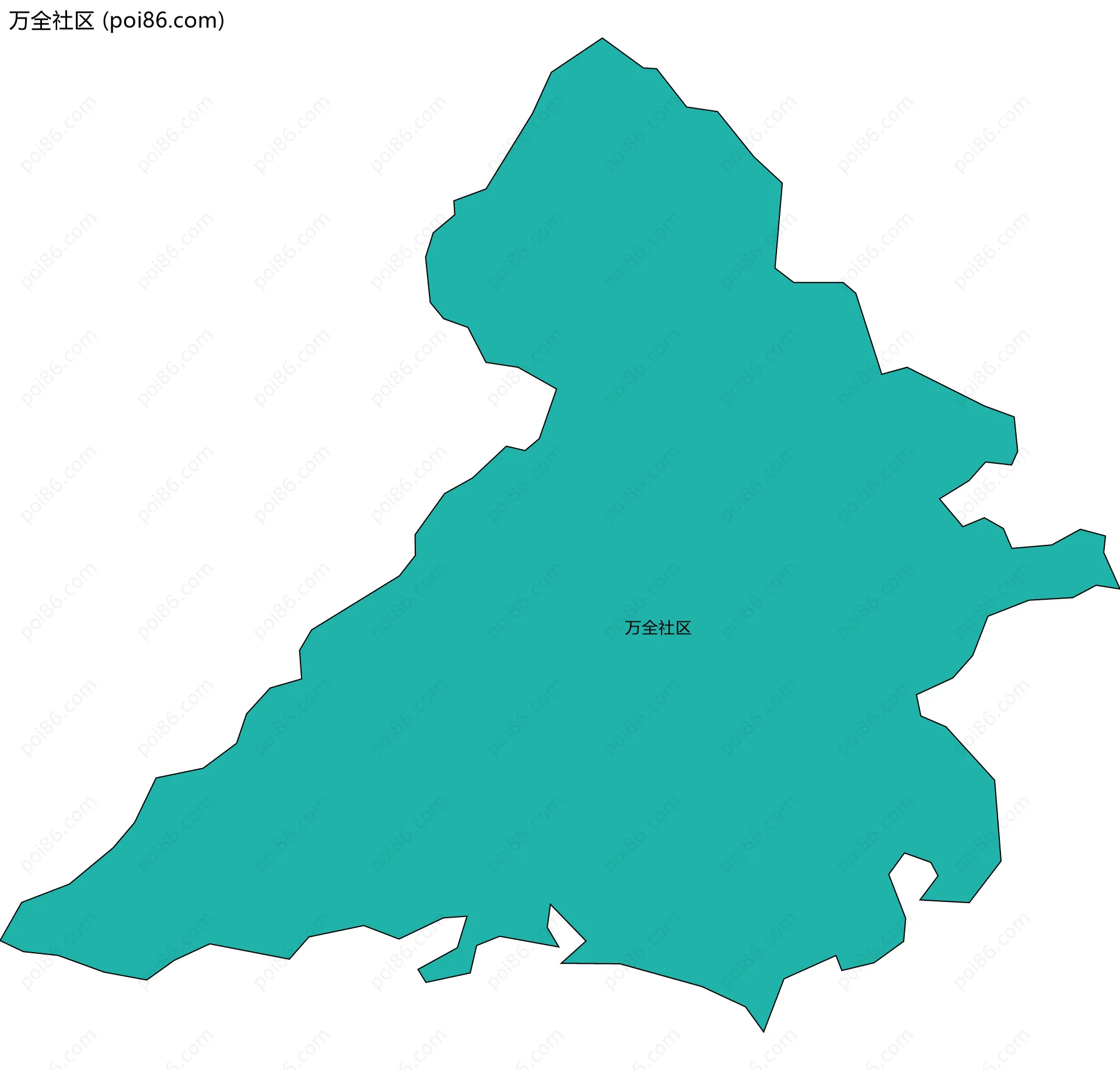 万全社区边界地图