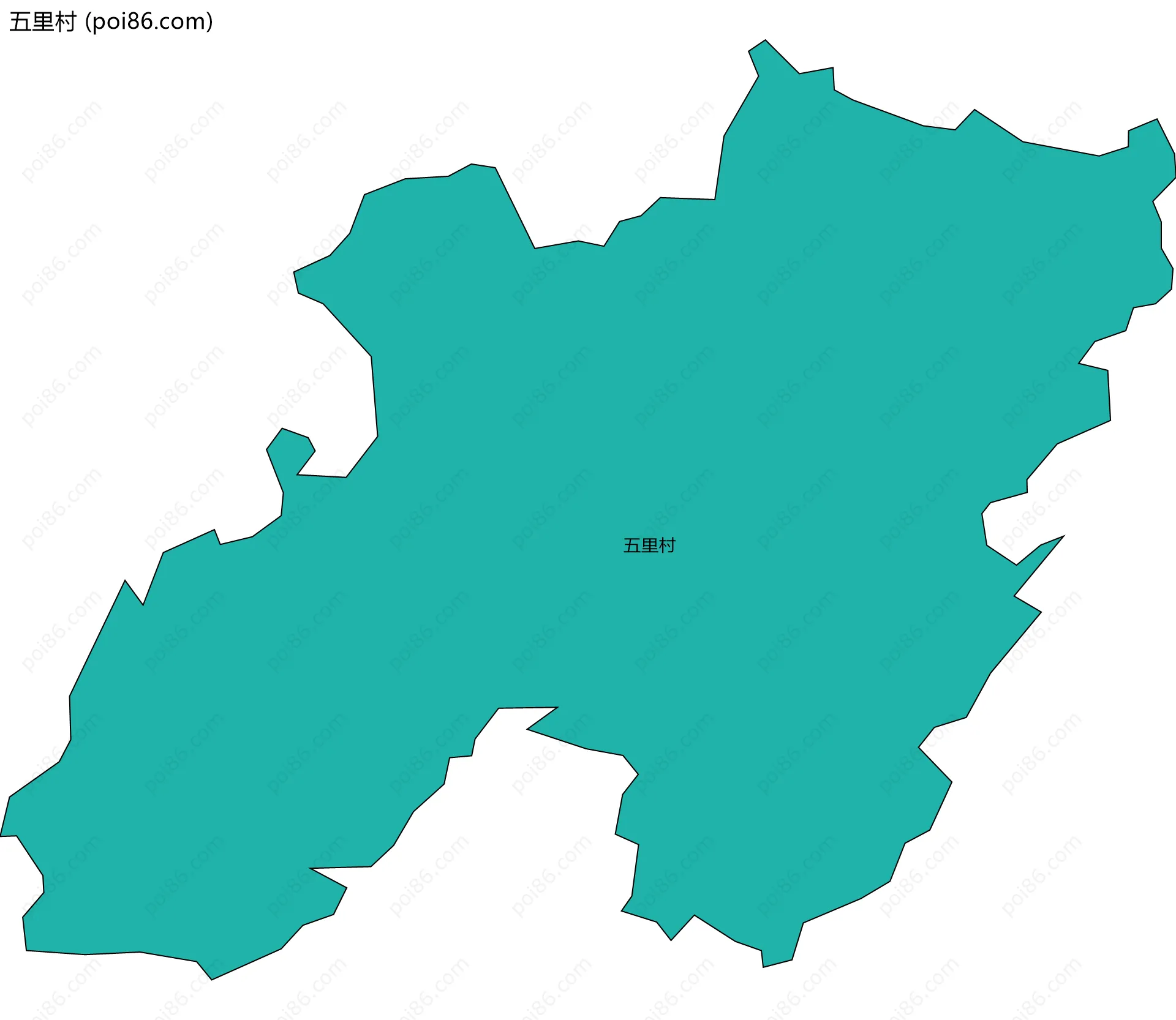 五里村边界地图