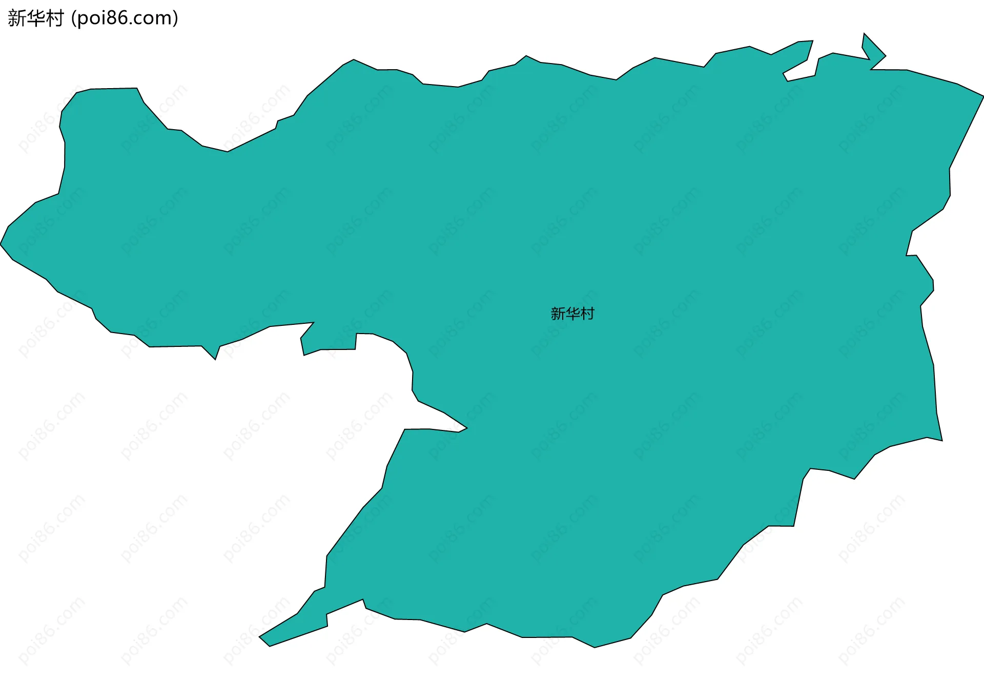新华村边界地图