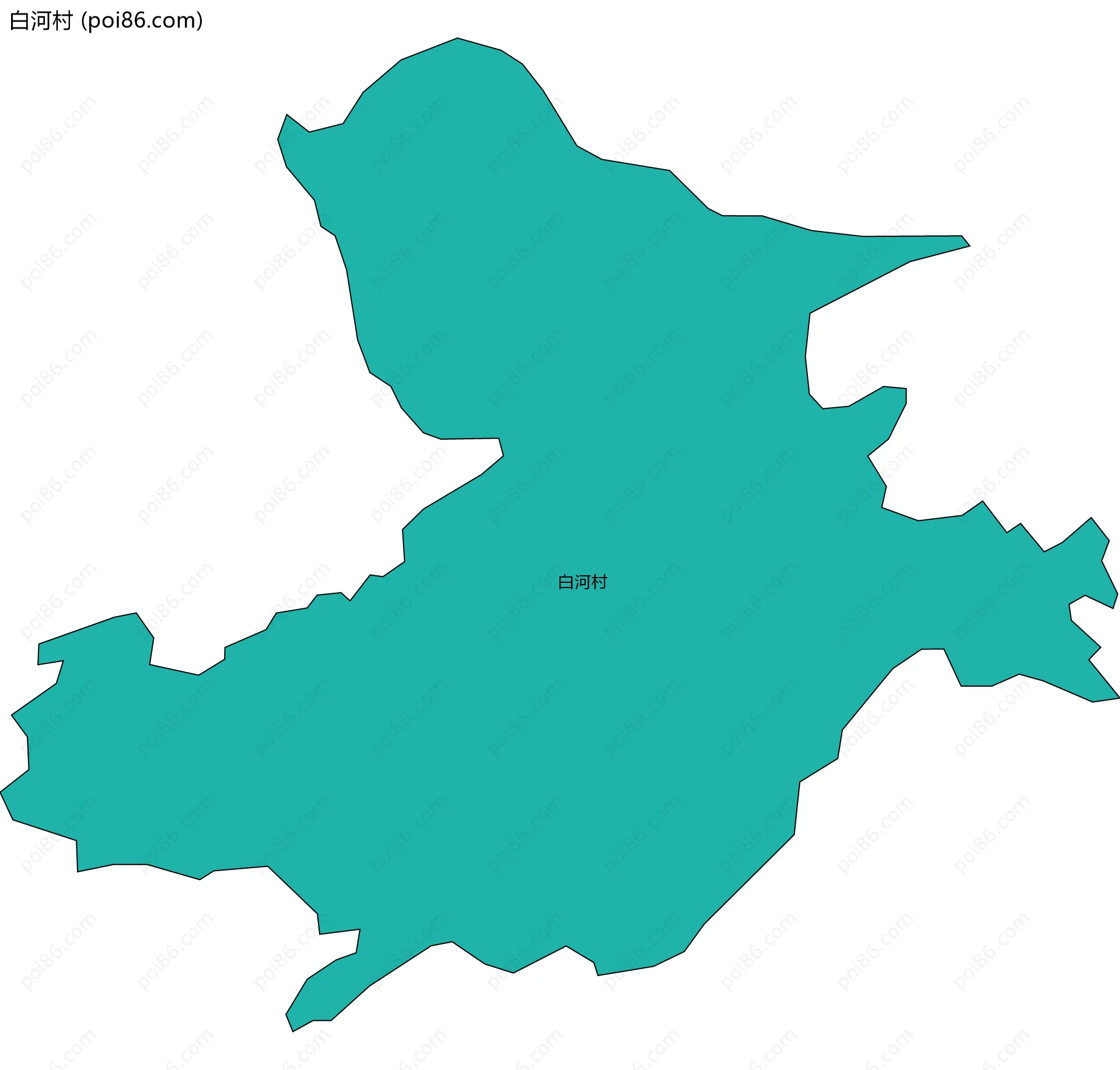 白河村边界地图