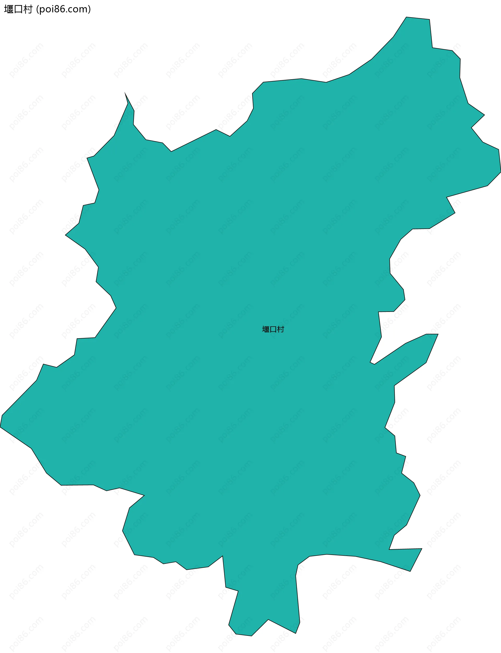 堰口村边界地图