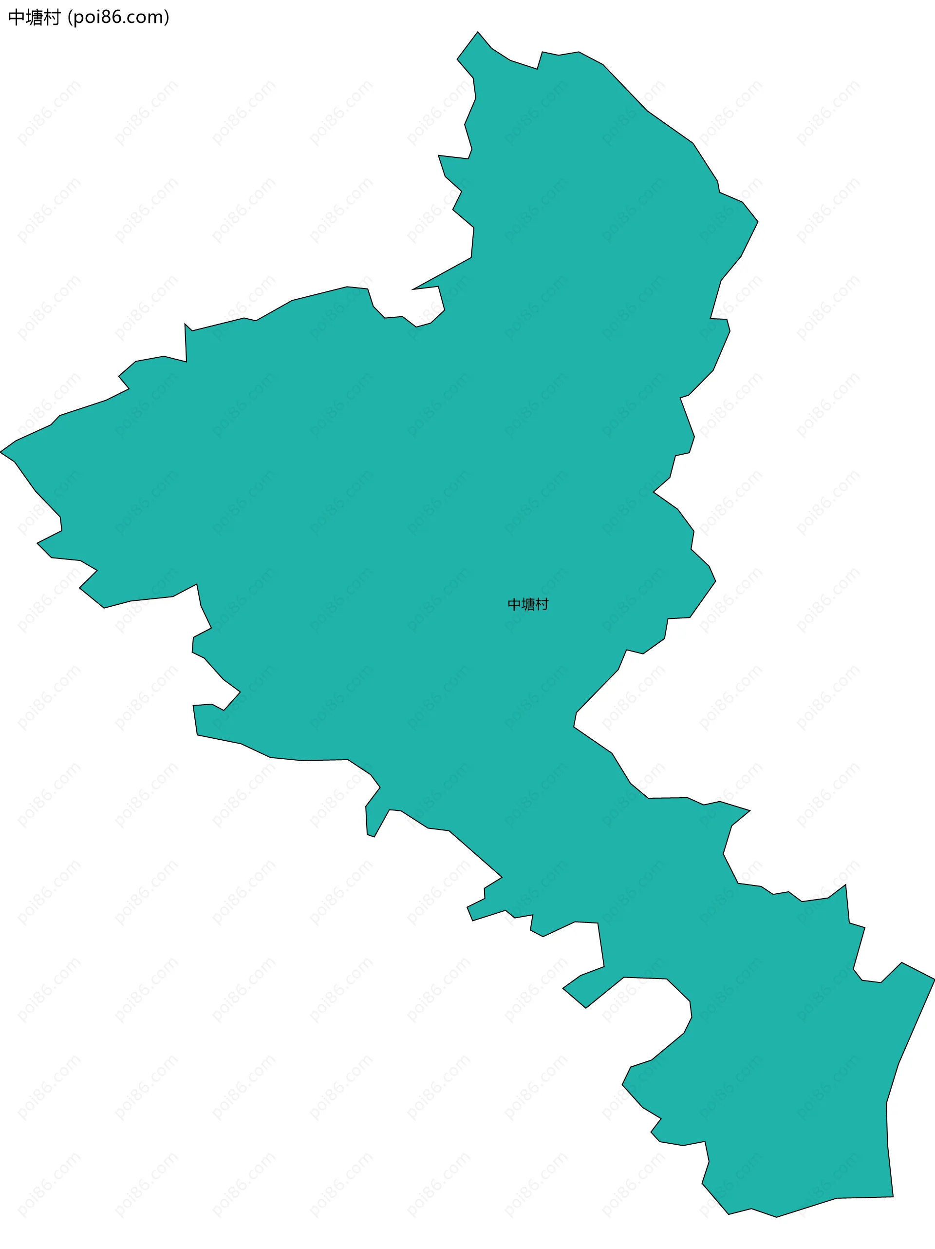 中塘村边界地图