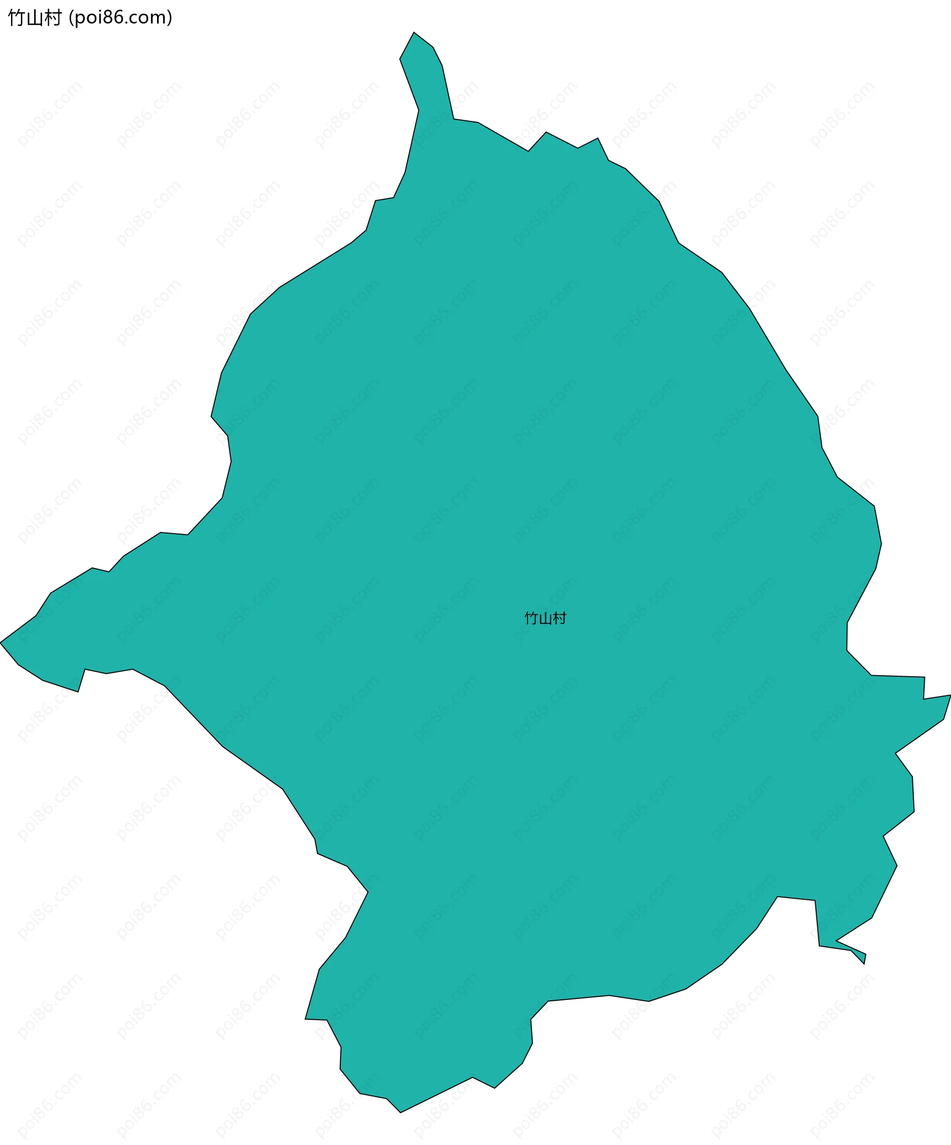 竹山村边界地图