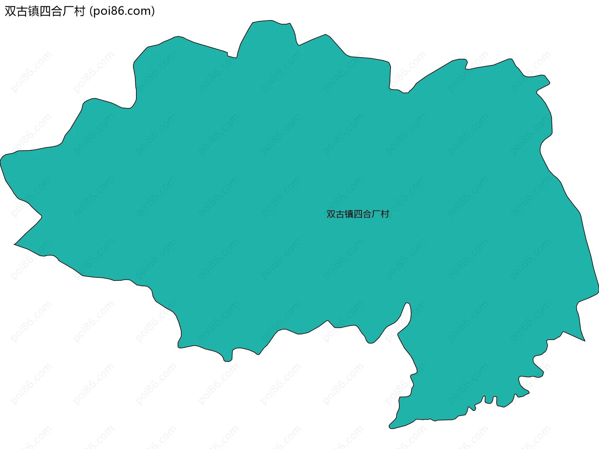 双古镇四合厂村边界地图