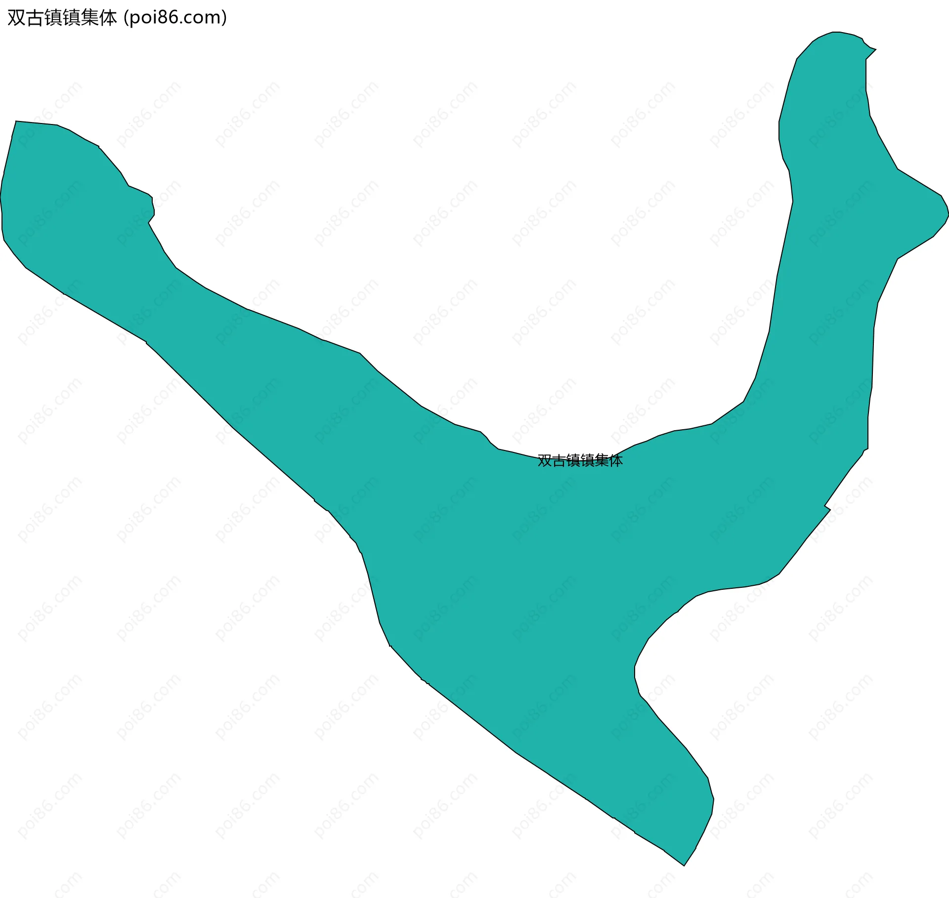 双古镇镇集体边界地图