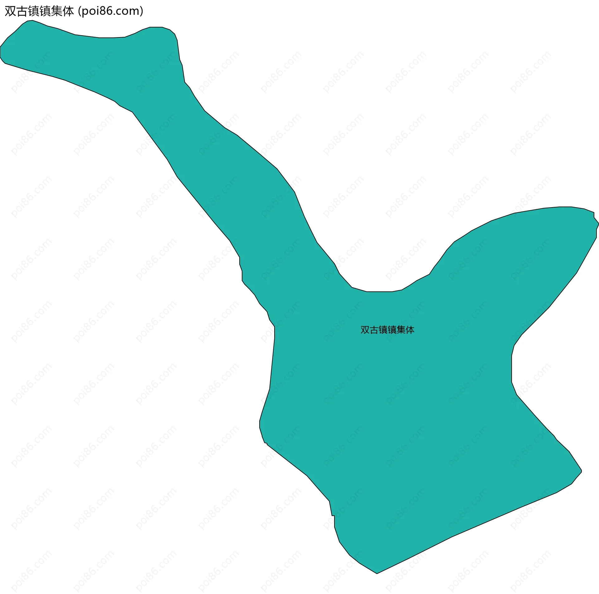 双古镇镇集体边界地图