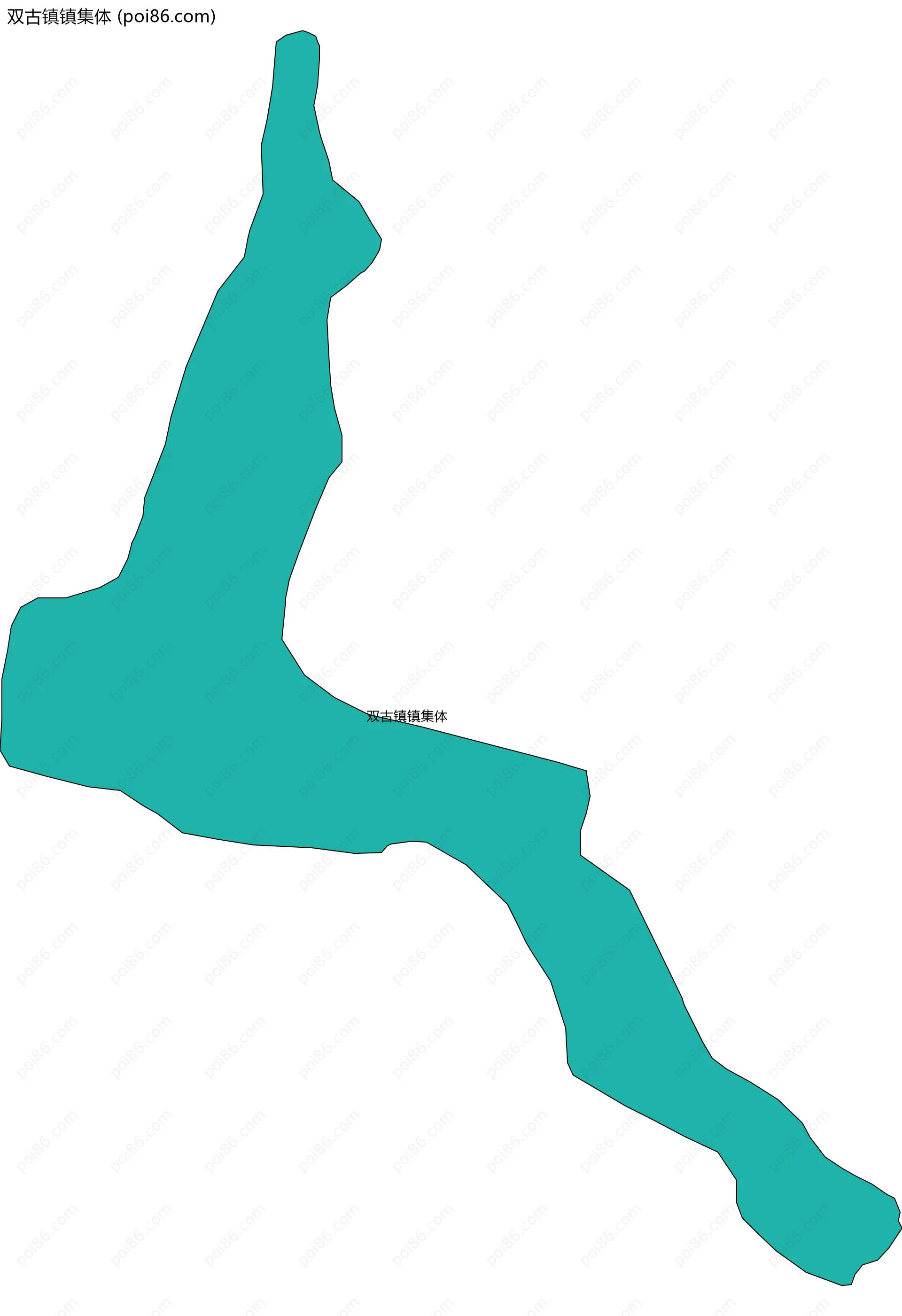 双古镇镇集体边界地图