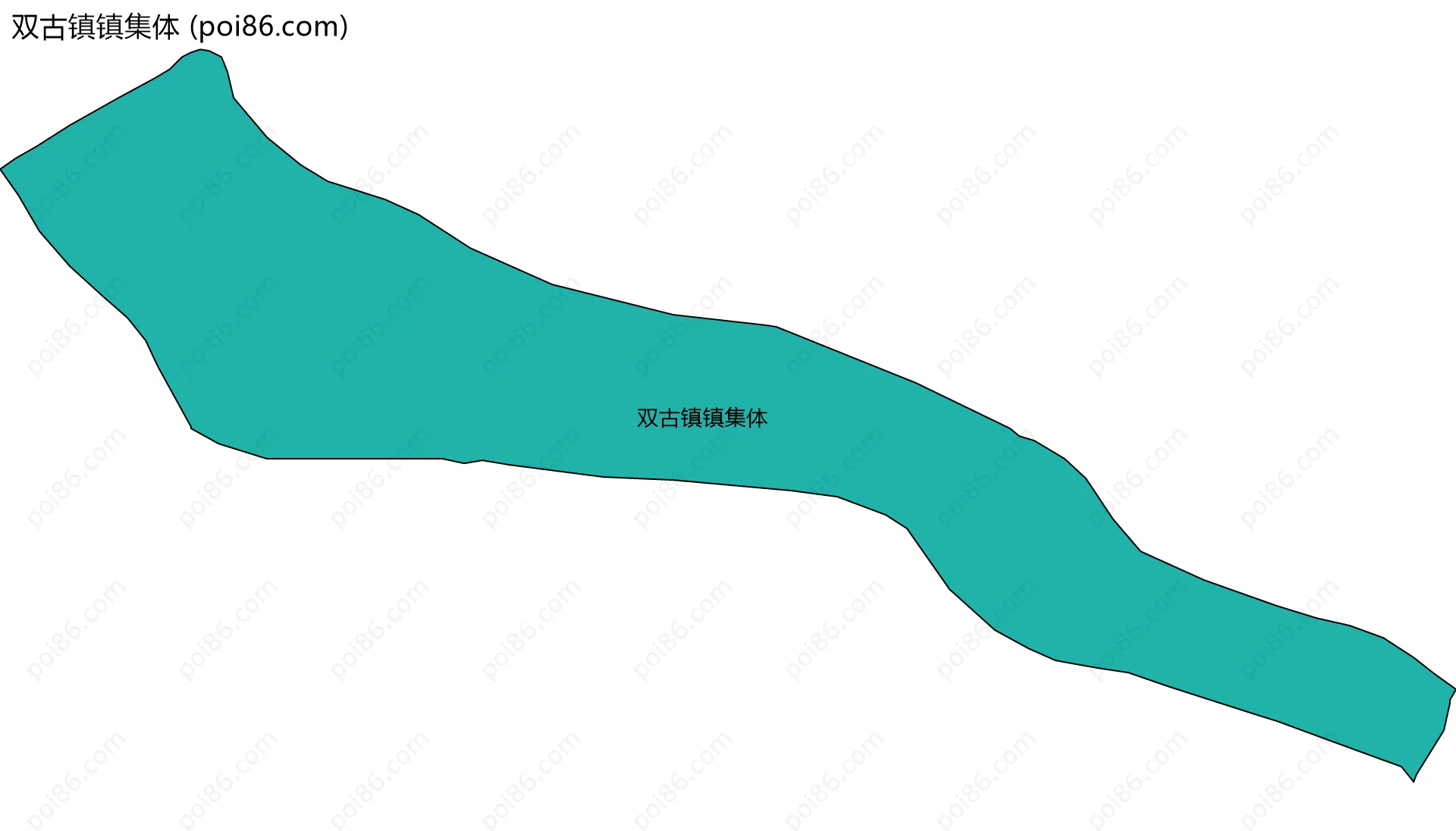 双古镇镇集体边界地图