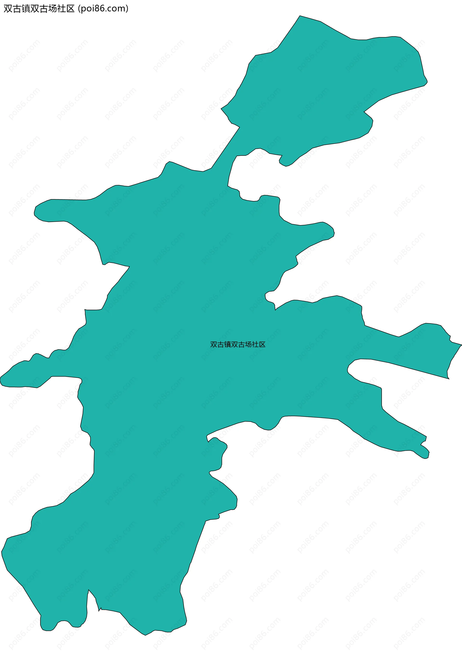 双古镇双古场社区边界地图