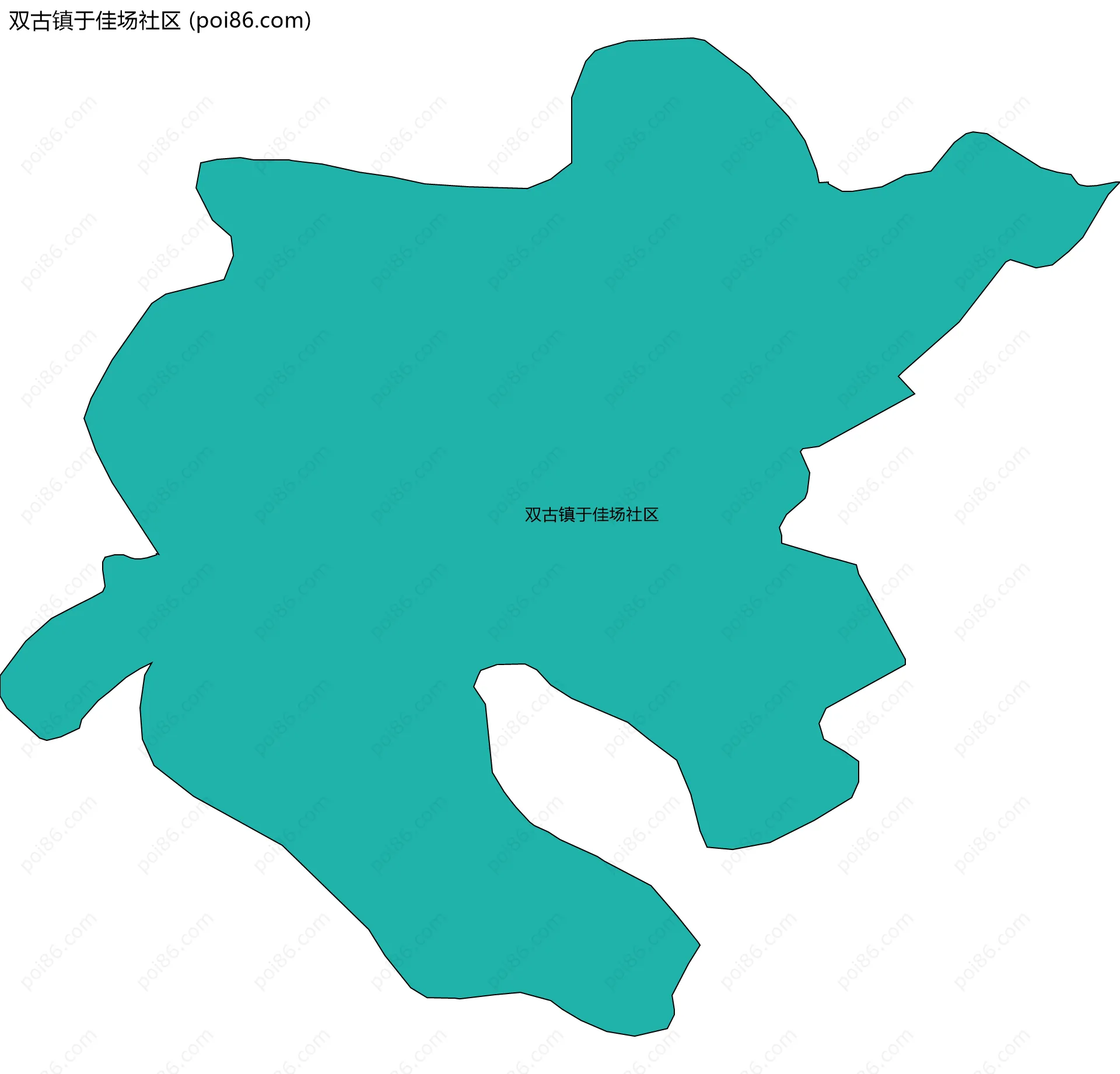 双古镇于佳场社区边界地图