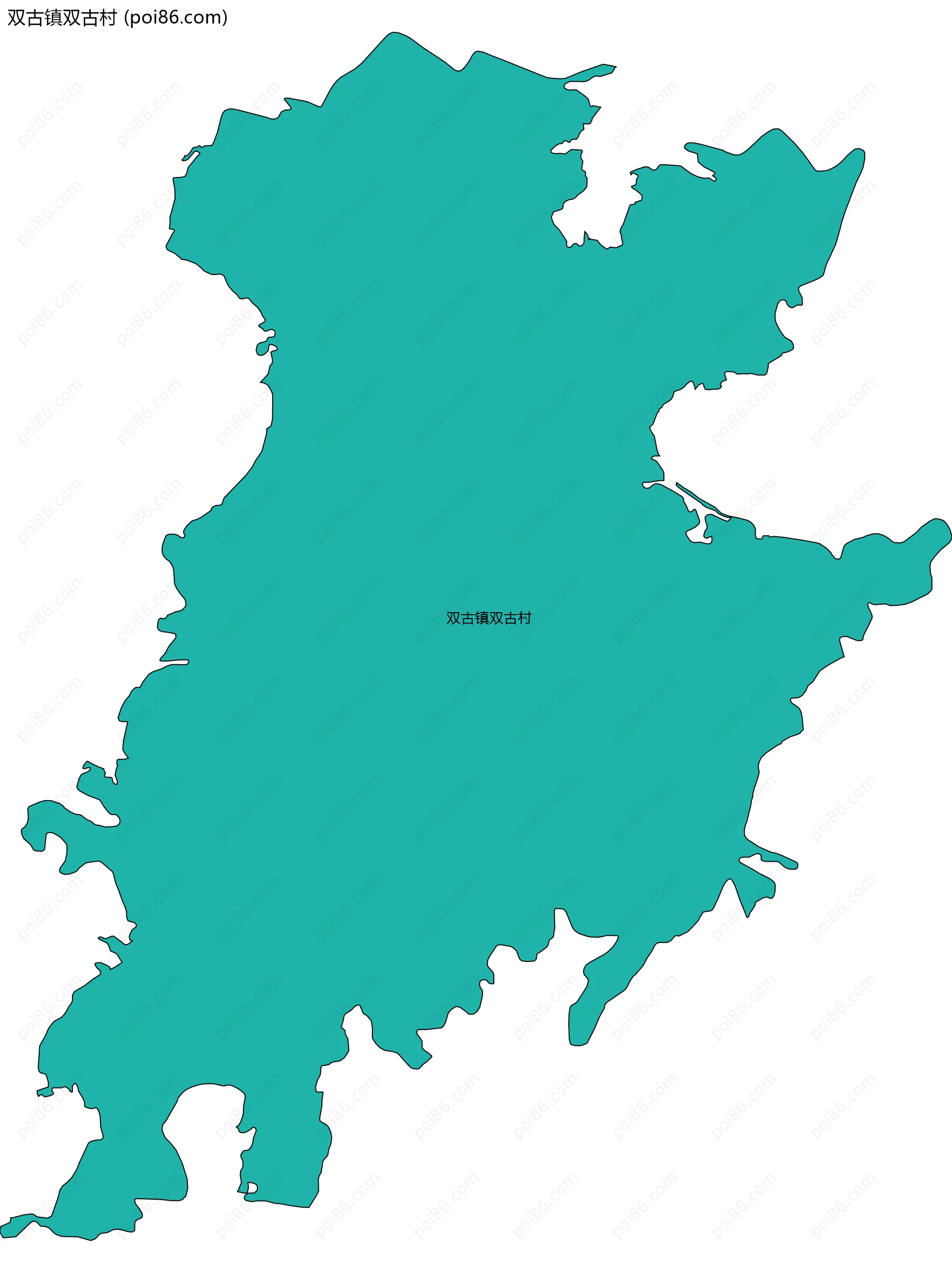 双古镇双古村边界地图