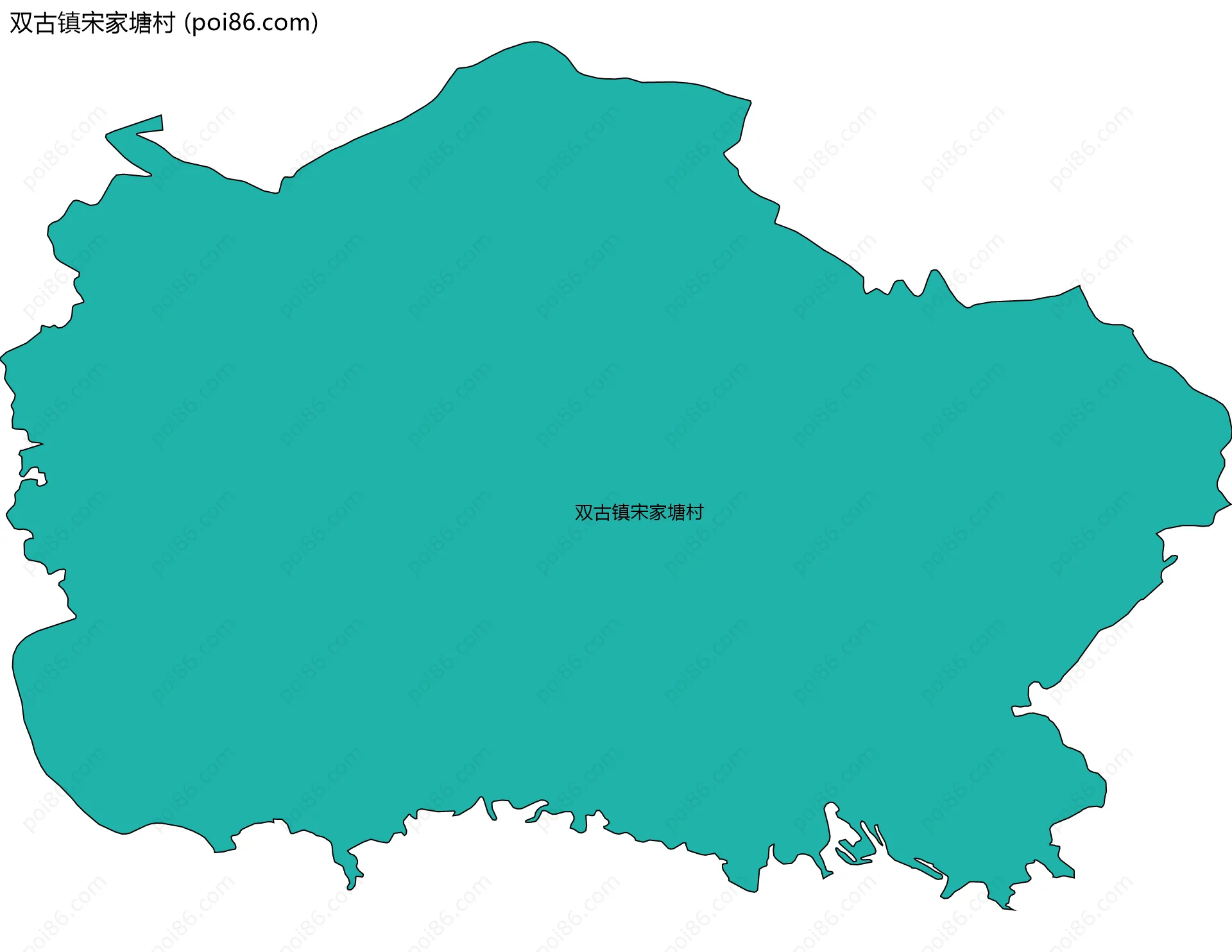 双古镇宋家塘村边界地图
