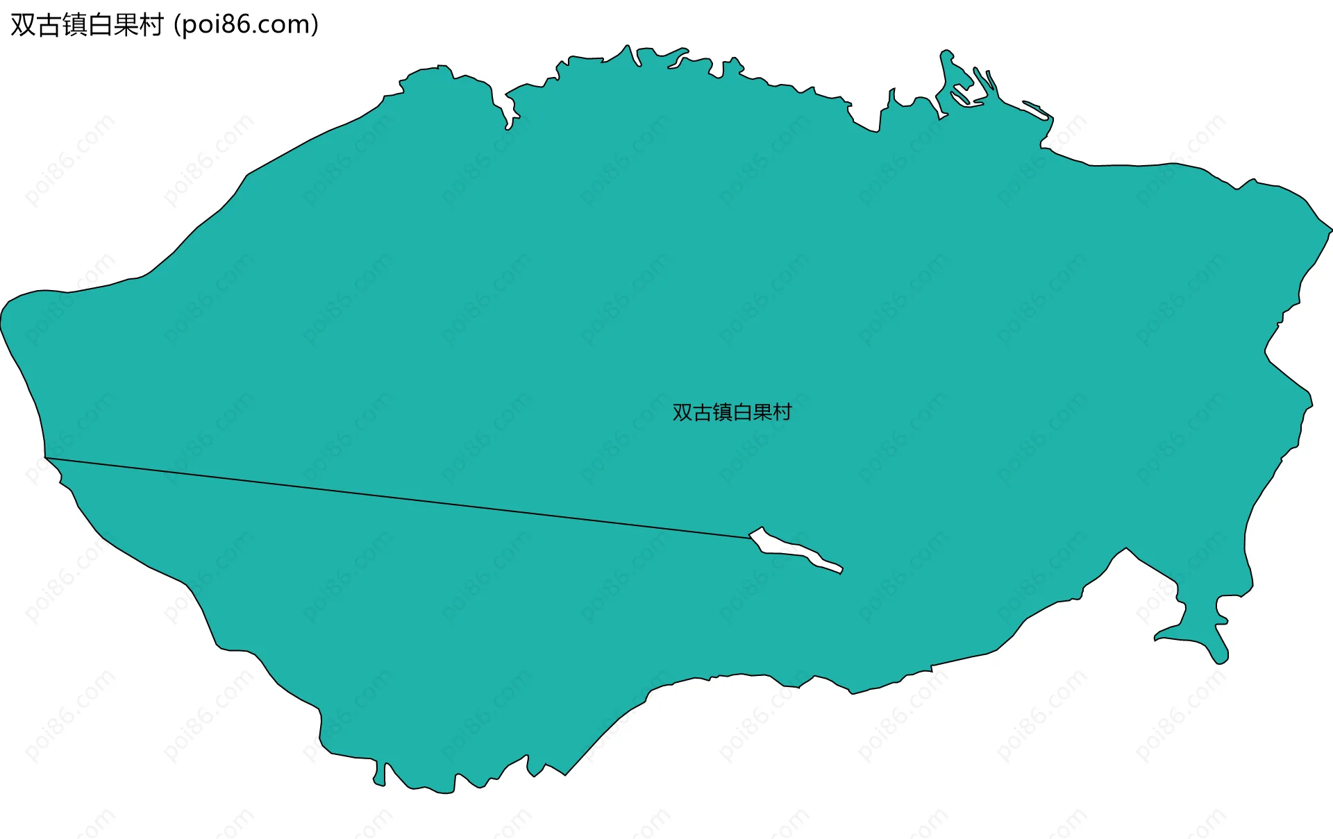 双古镇白果村边界地图
