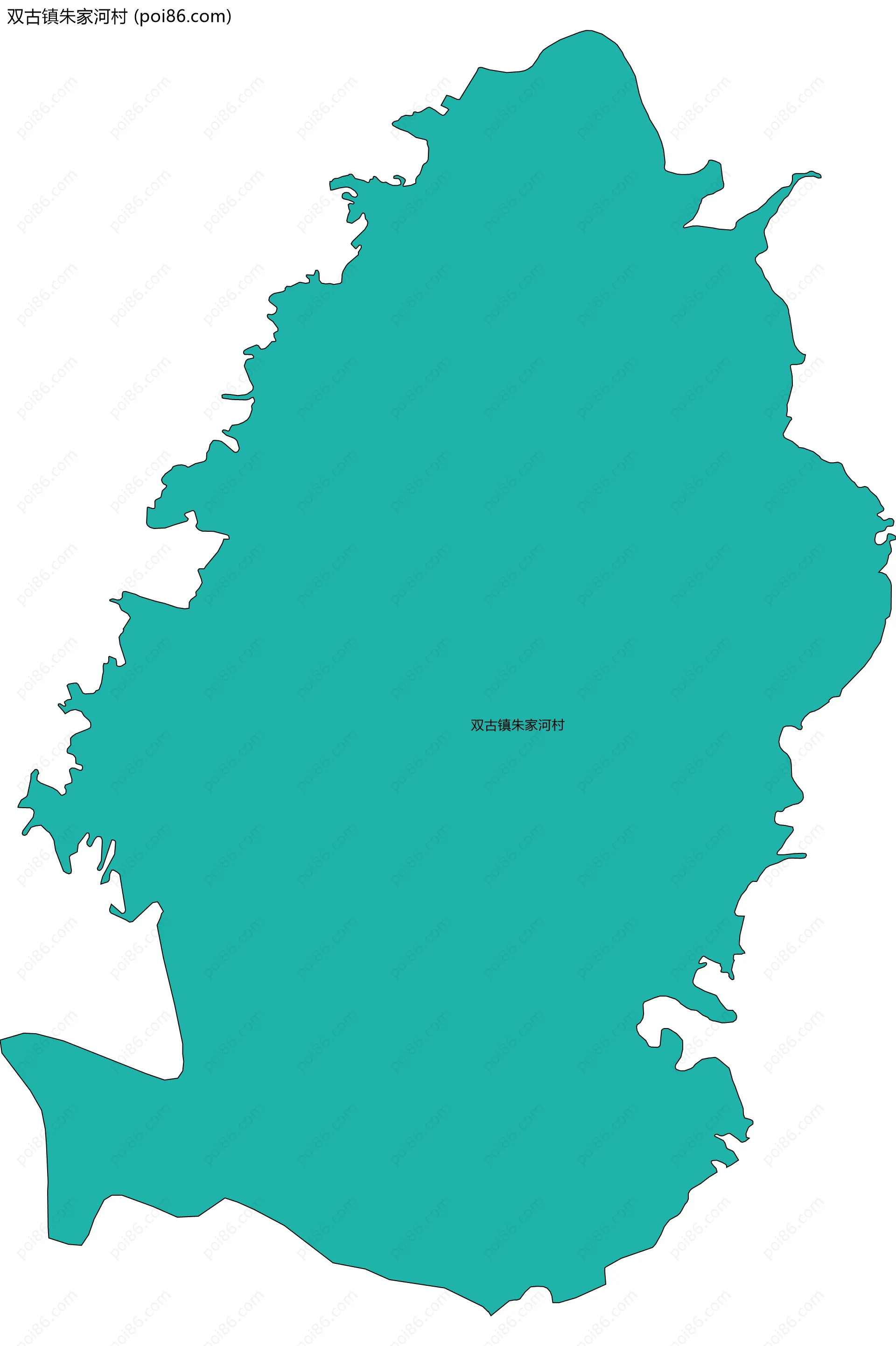 双古镇朱家河村边界地图