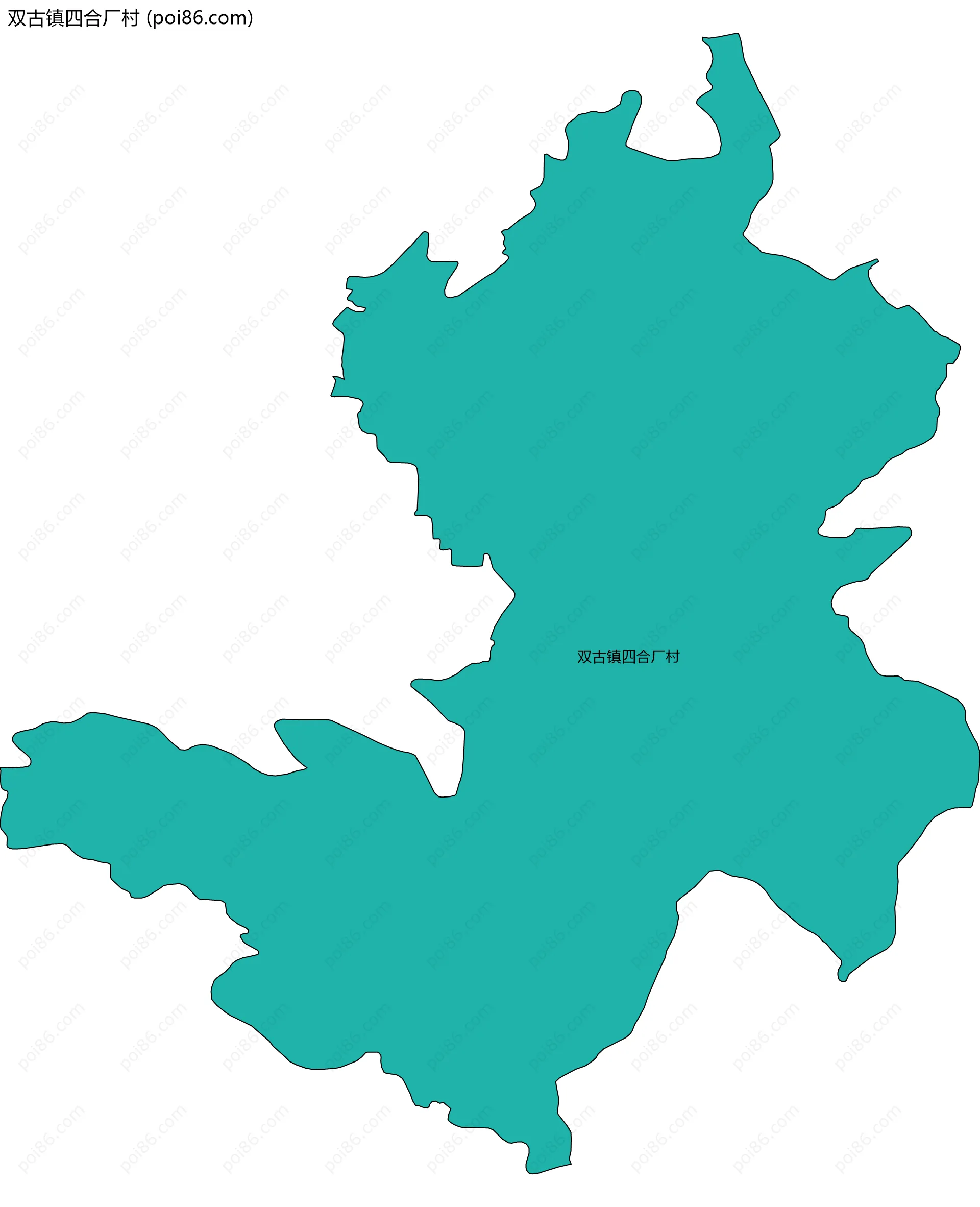 双古镇四合厂村边界地图