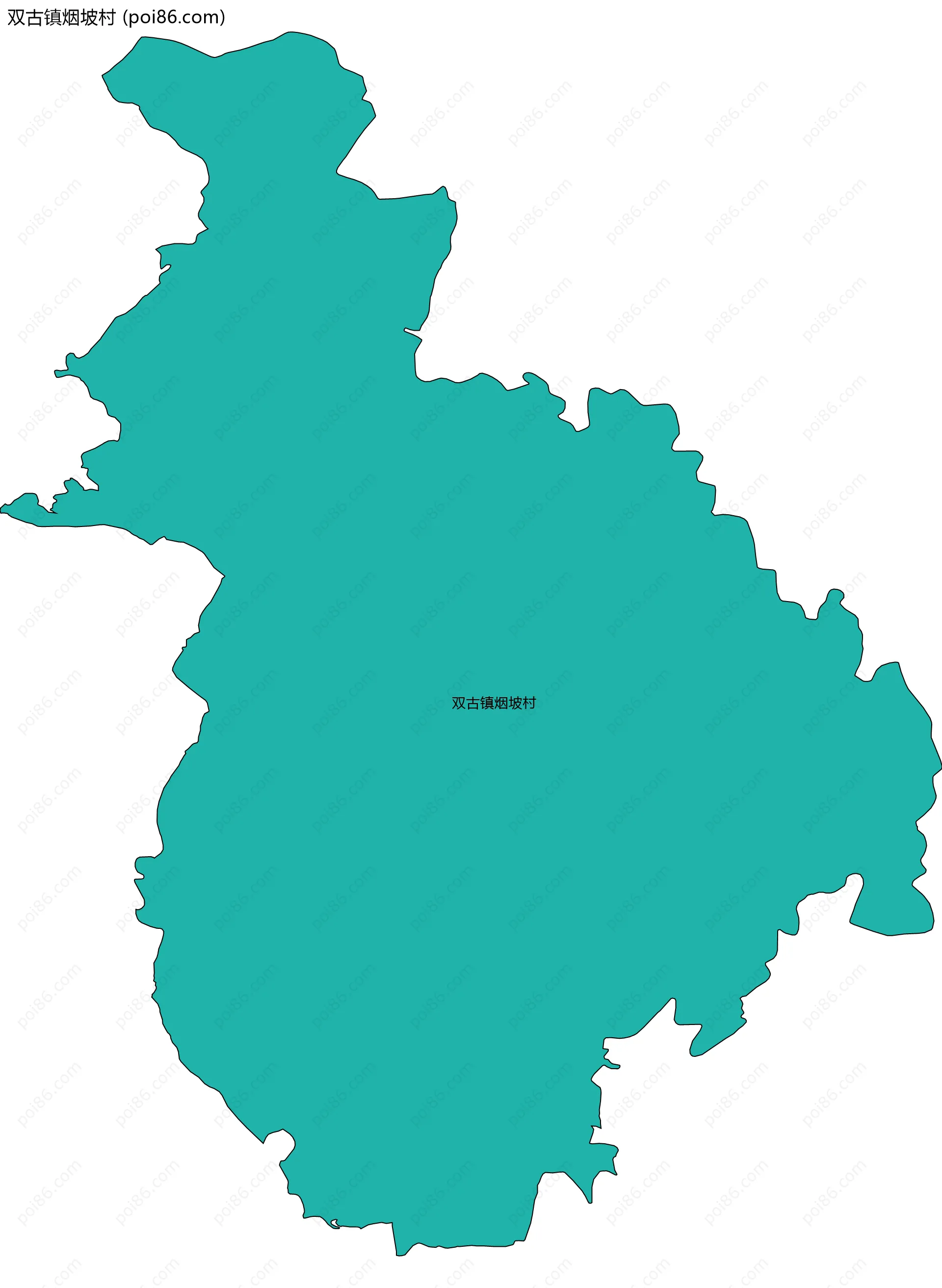 双古镇烟坡村边界地图