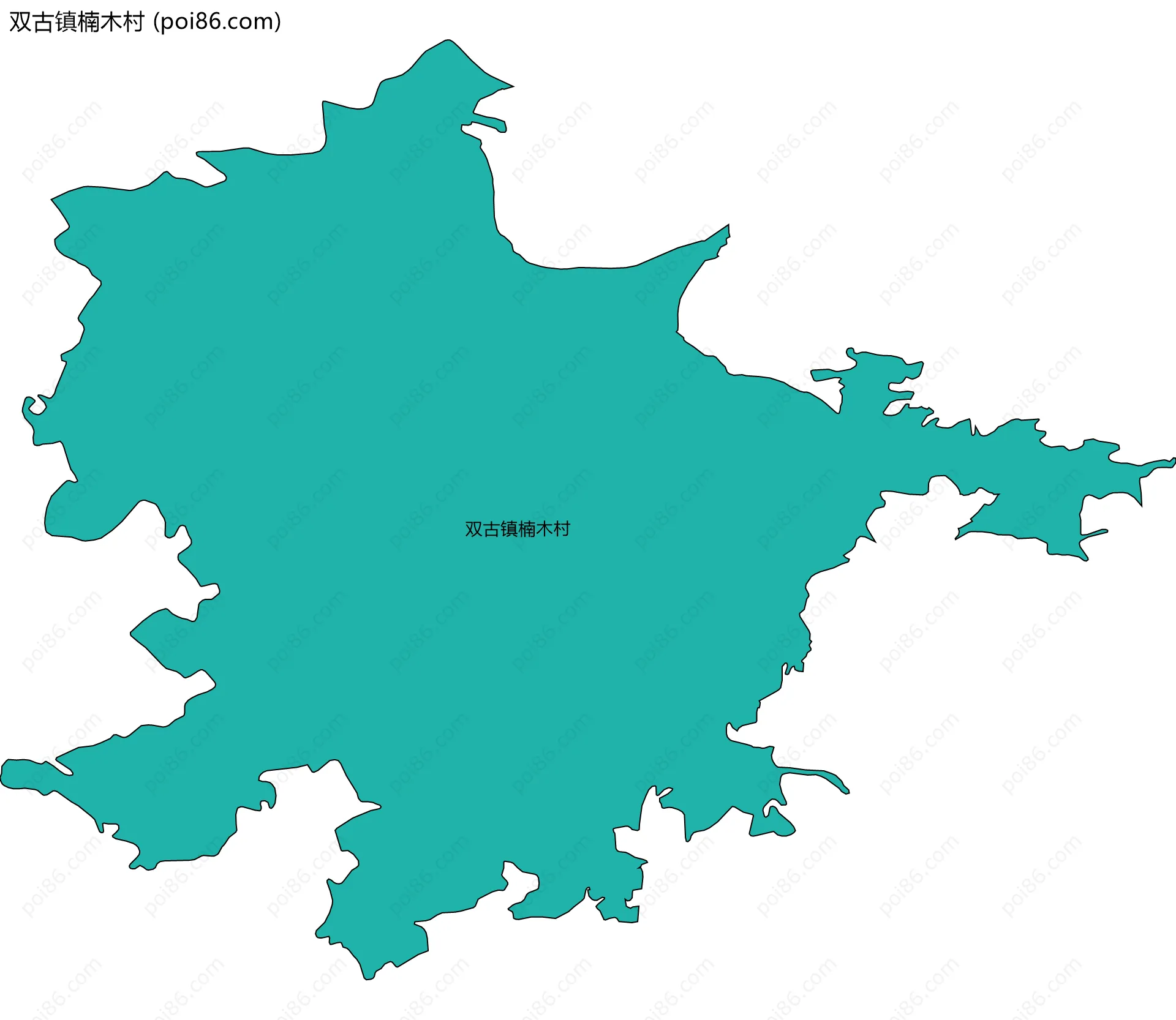 双古镇楠木村边界地图