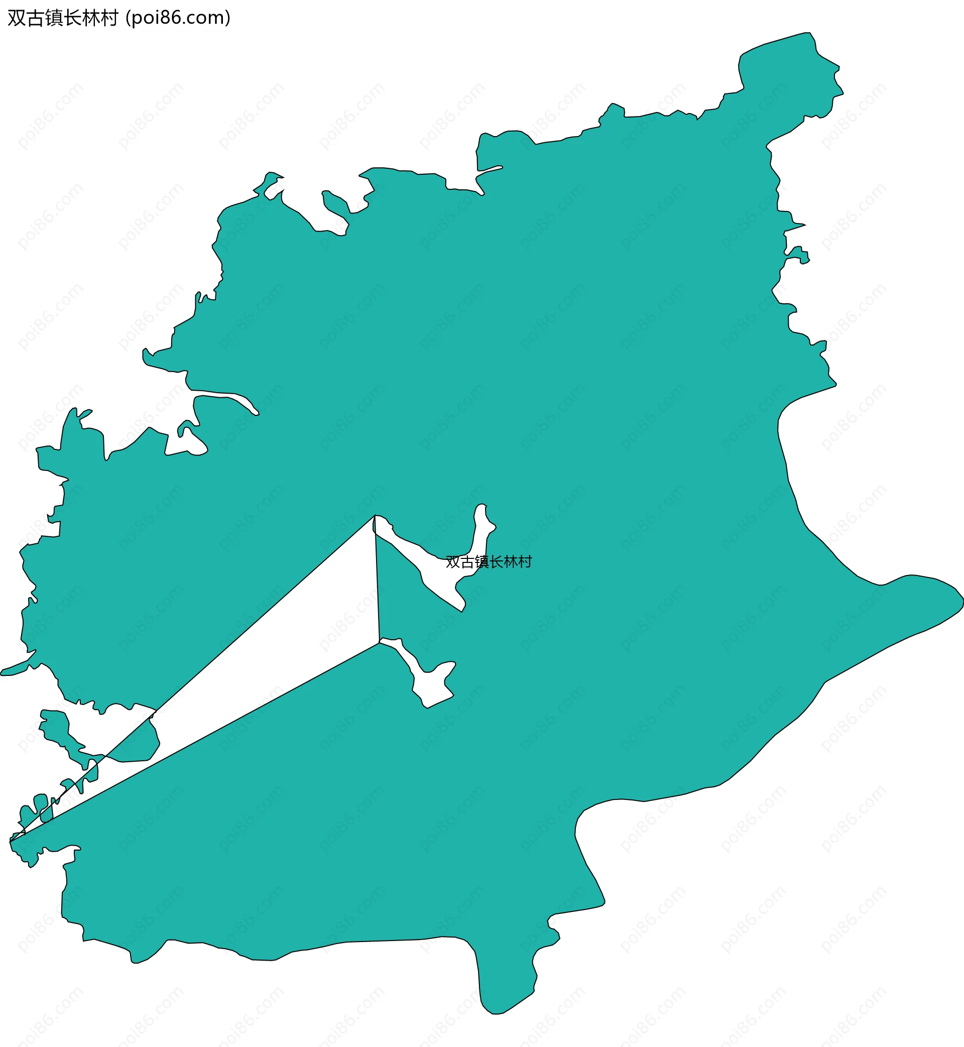 双古镇长林村边界地图