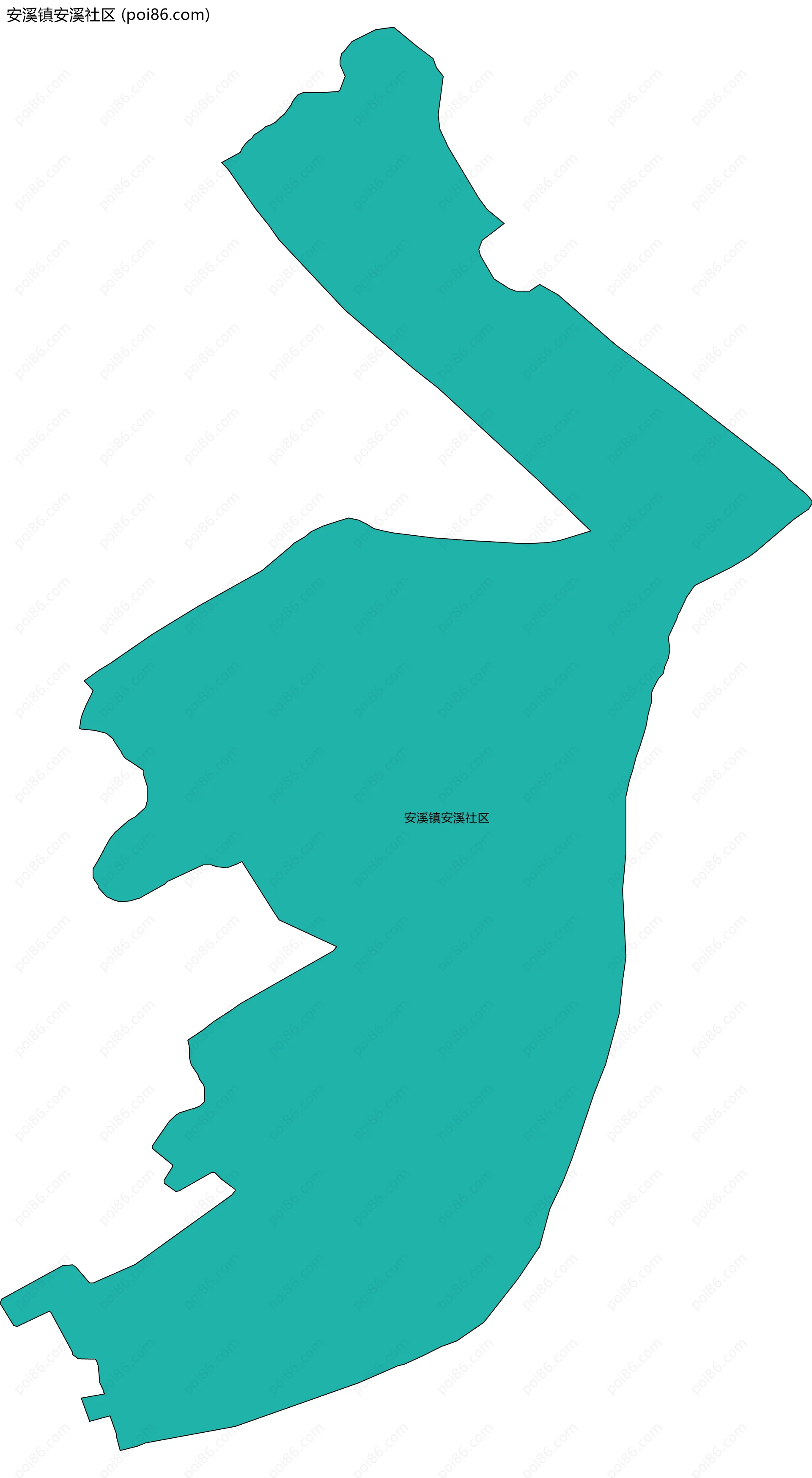 安溪镇安溪社区边界地图