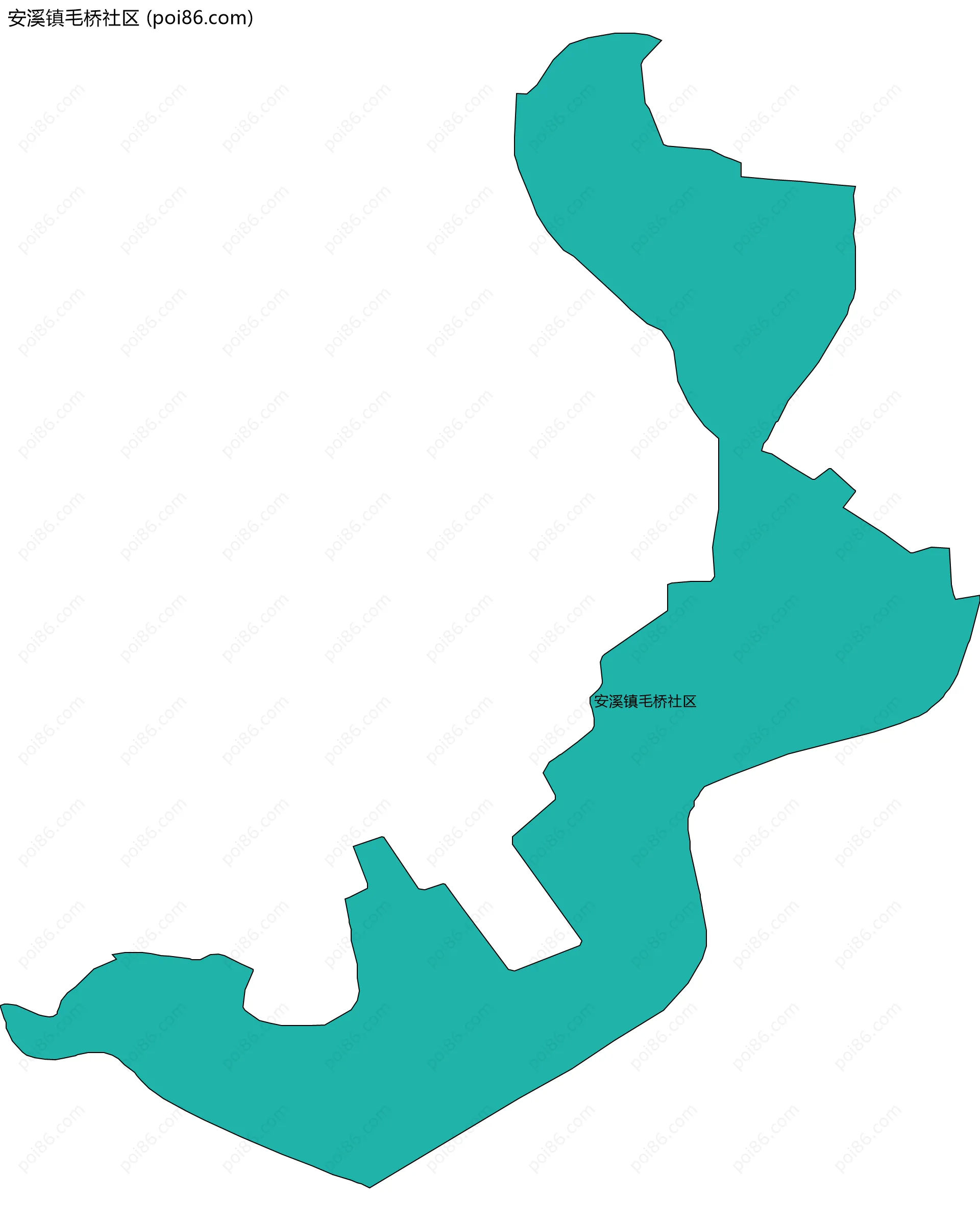 安溪镇毛桥社区边界地图