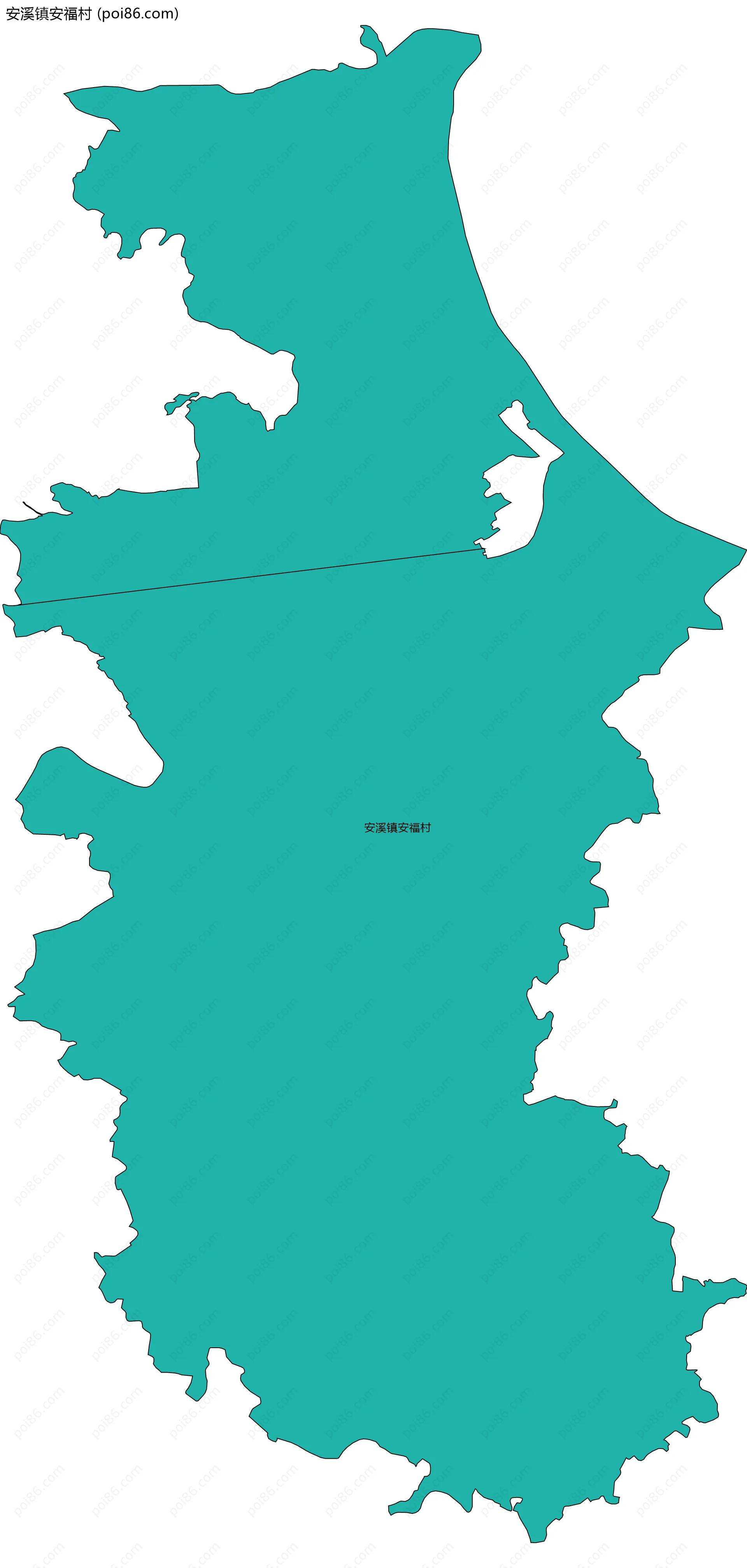 安溪镇安福村边界地图