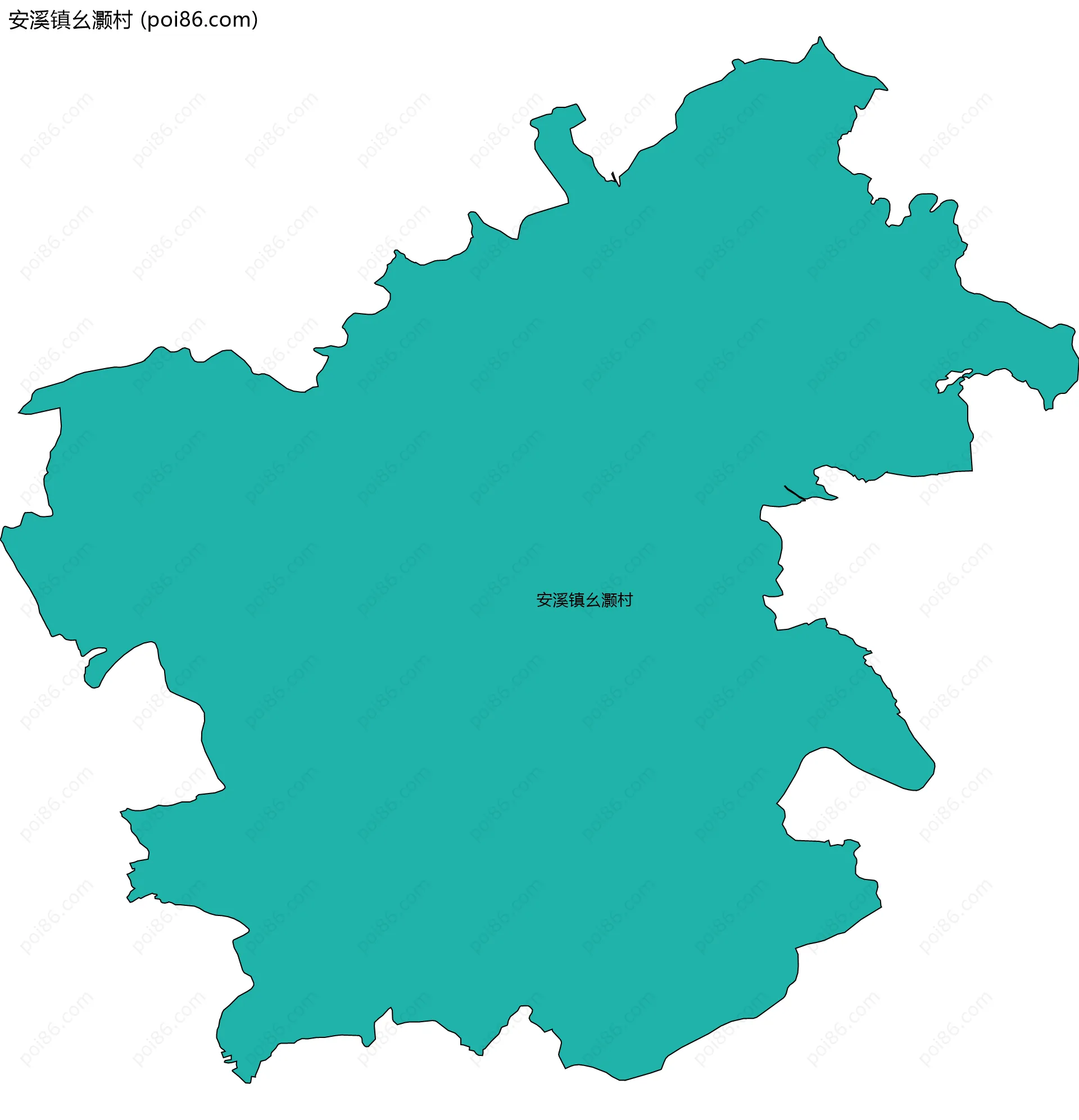 安溪镇幺灏村边界地图