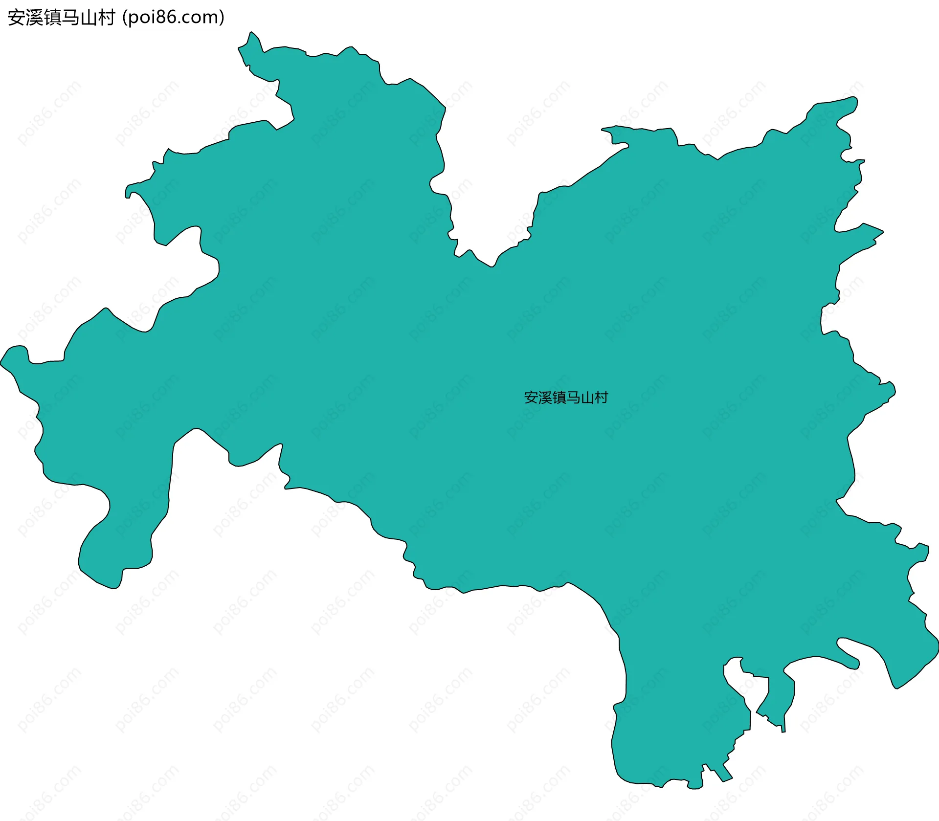 安溪镇马山村边界地图