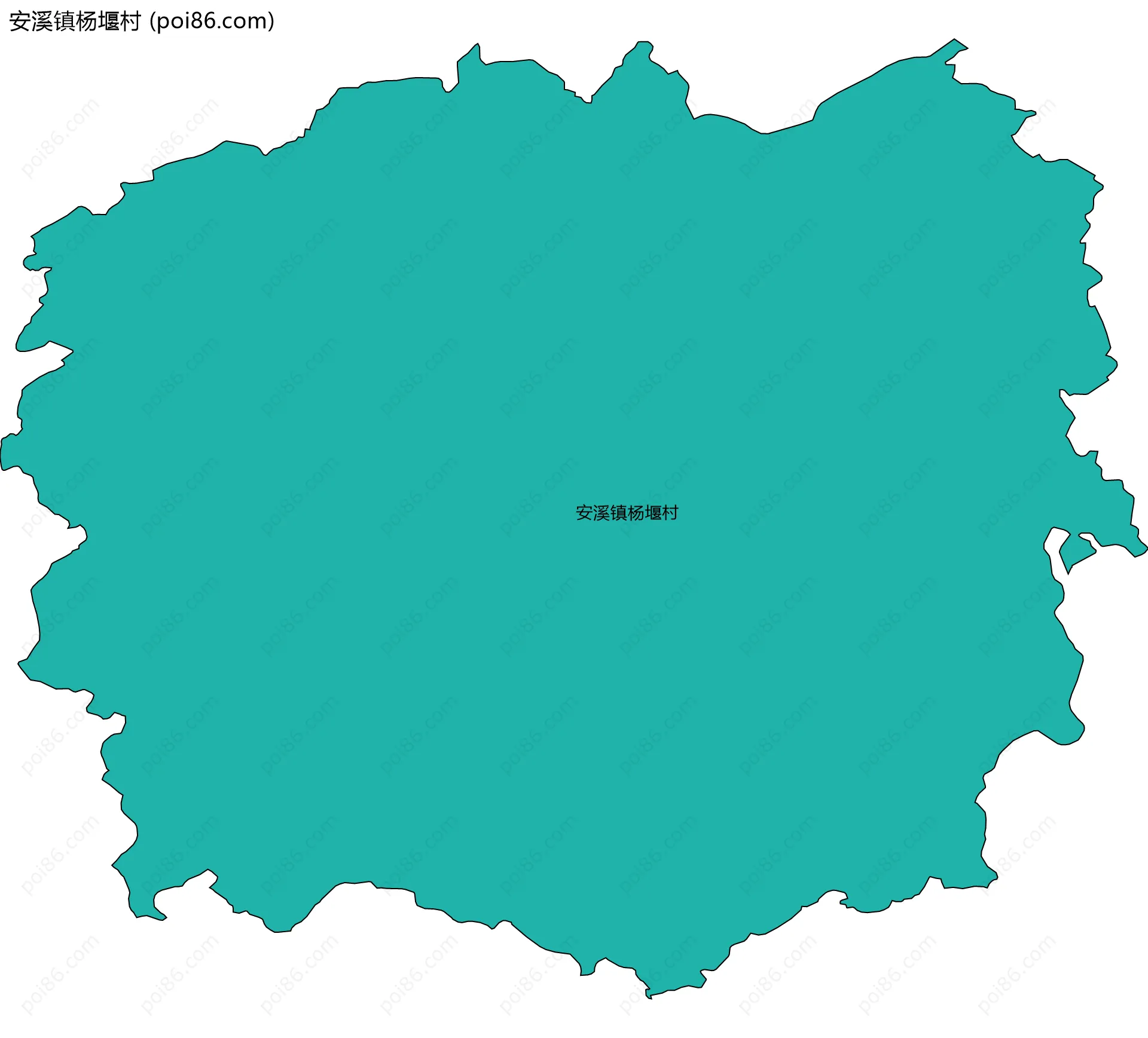 安溪镇杨堰村边界地图