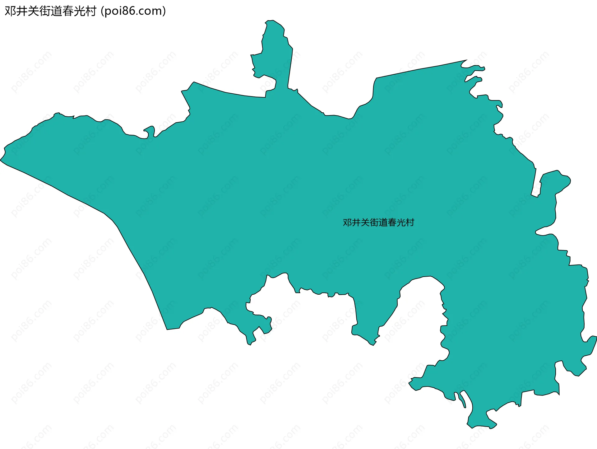 邓井关街道春光村边界地图