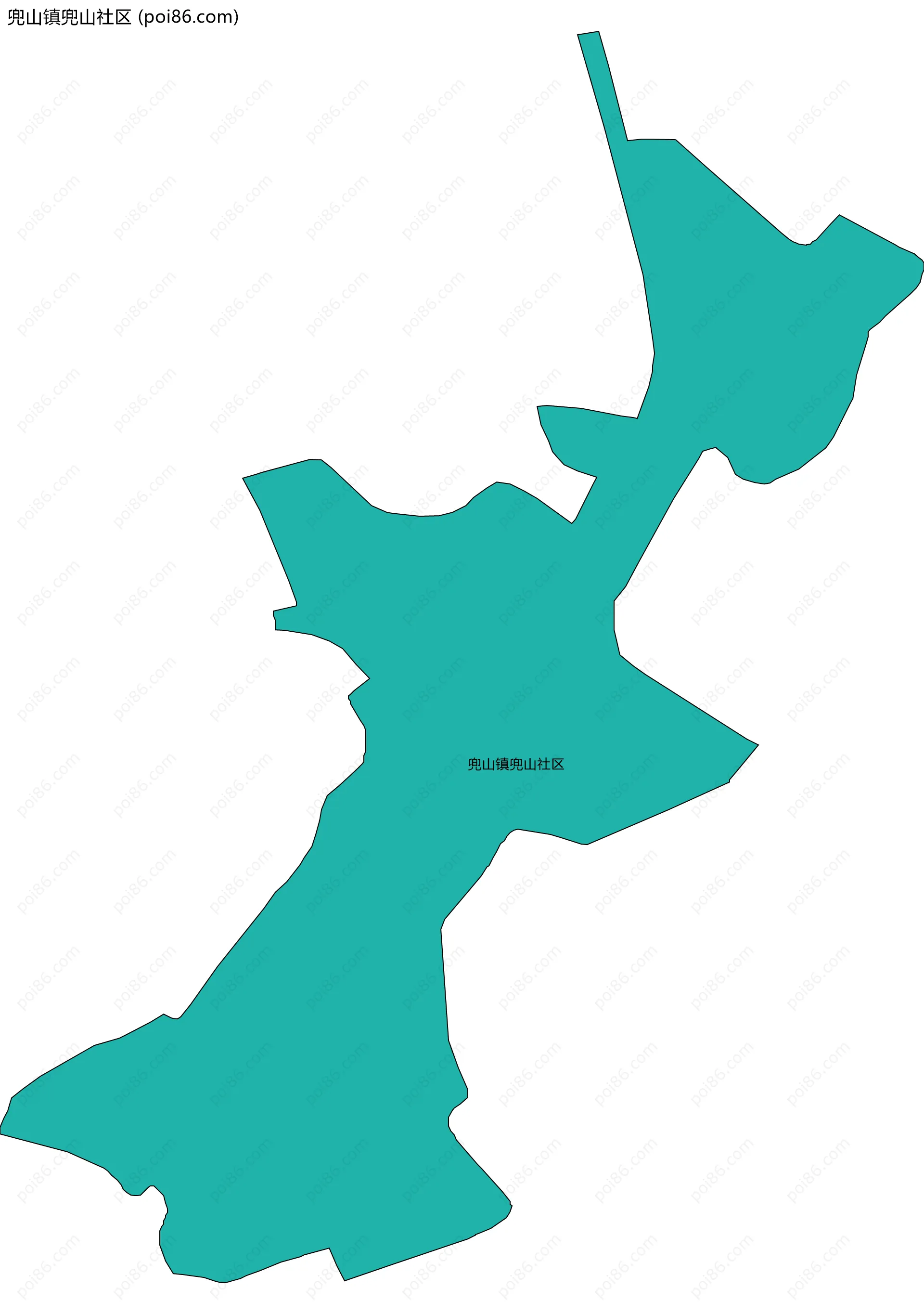 兜山镇兜山社区边界地图