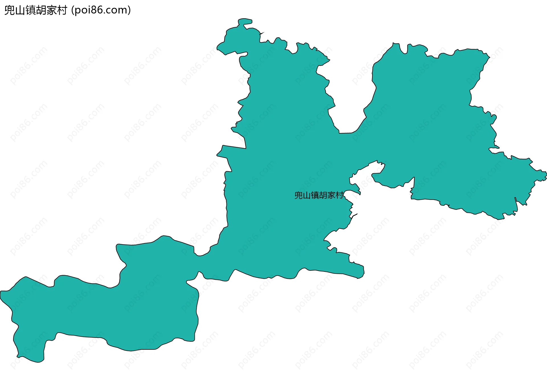 兜山镇胡家村边界地图