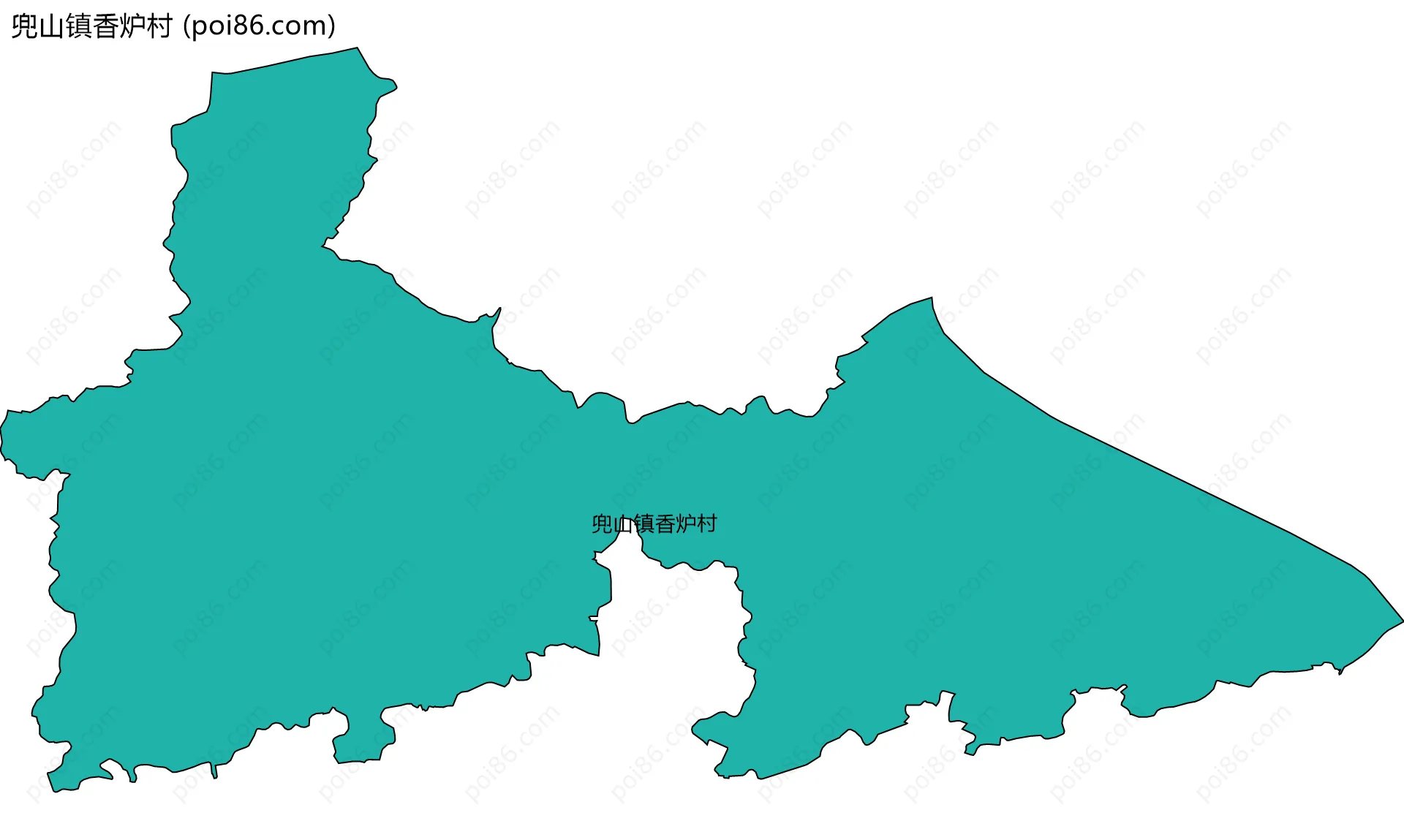 兜山镇香炉村边界地图
