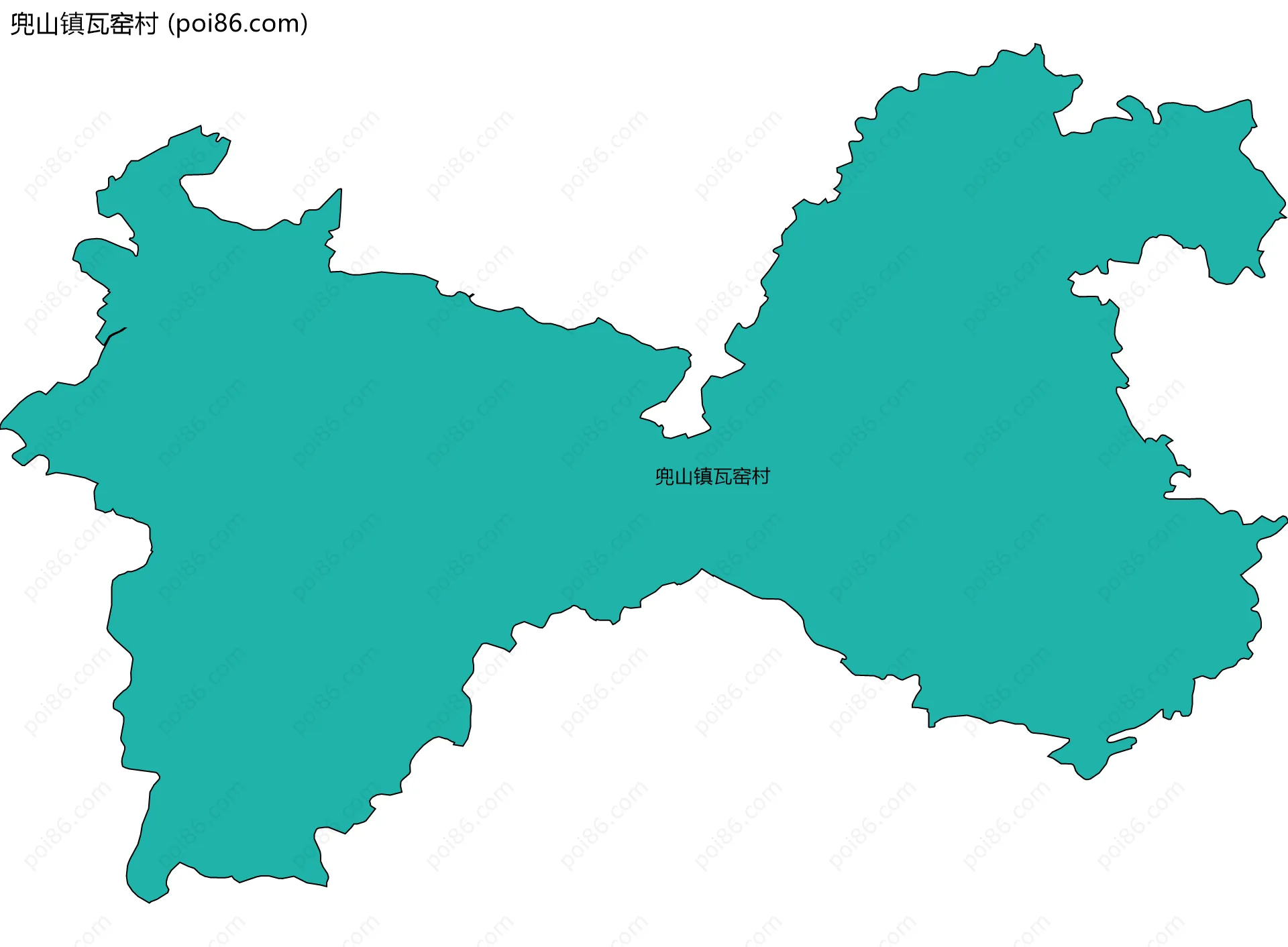兜山镇瓦窑村边界地图