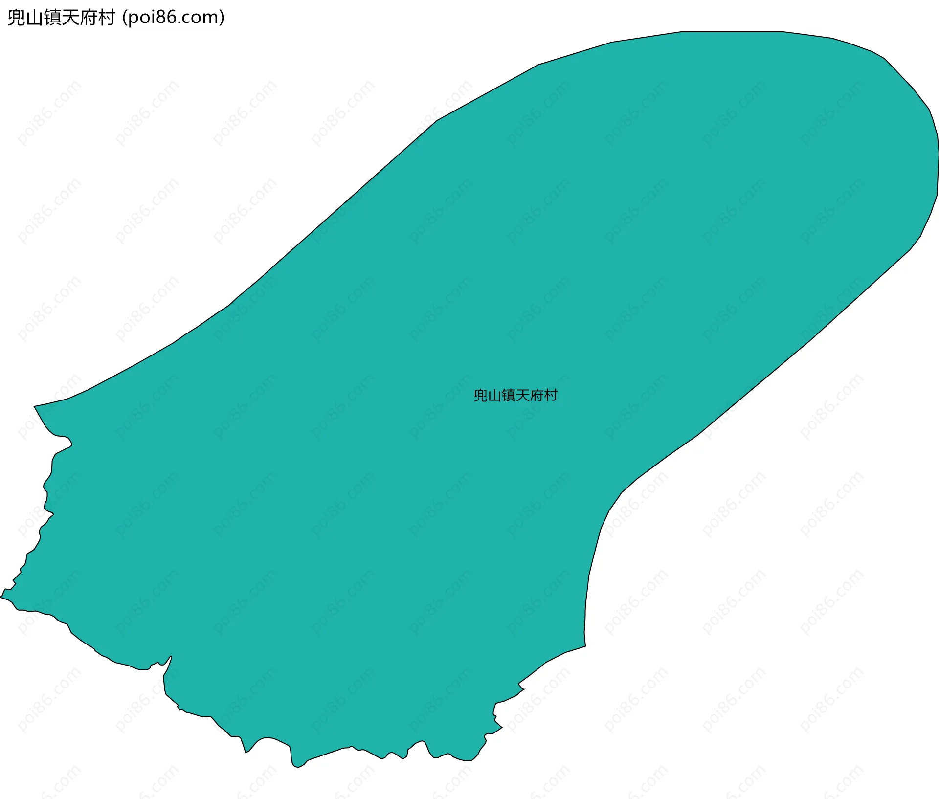 兜山镇天府村边界地图