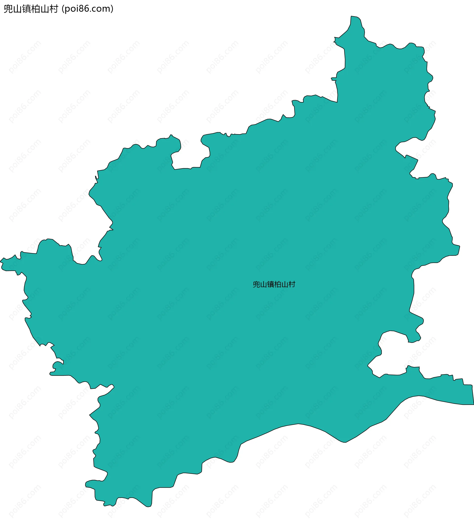 兜山镇柏山村边界地图