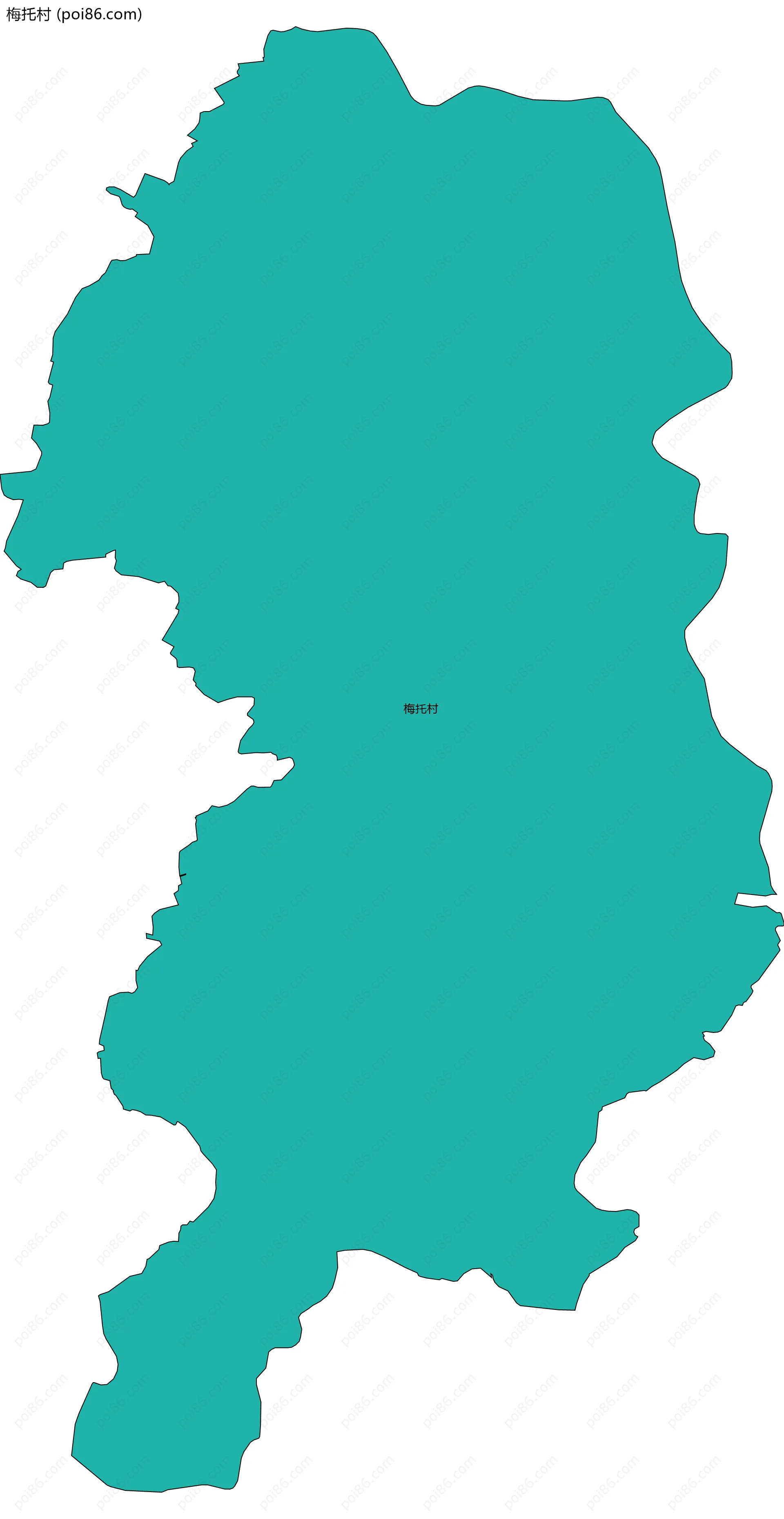 梅托村边界地图