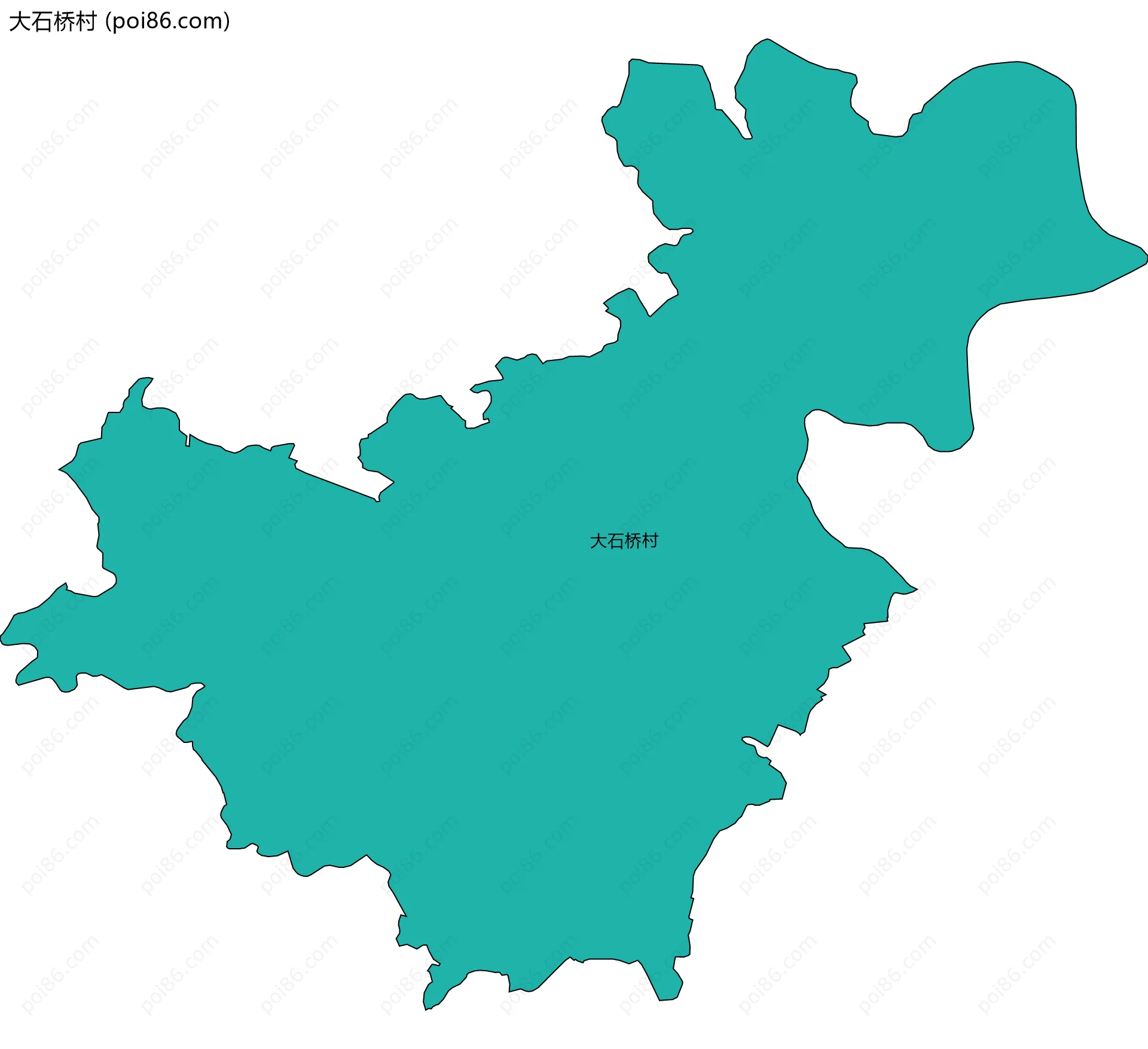 大石桥村边界地图