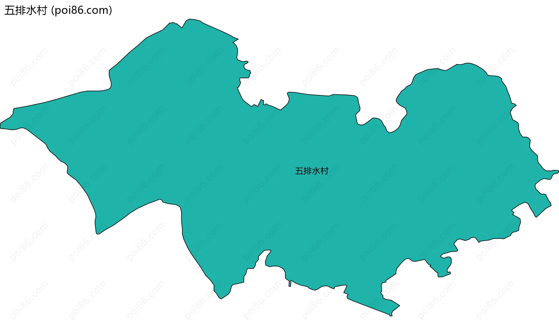 五排水村边界地图
