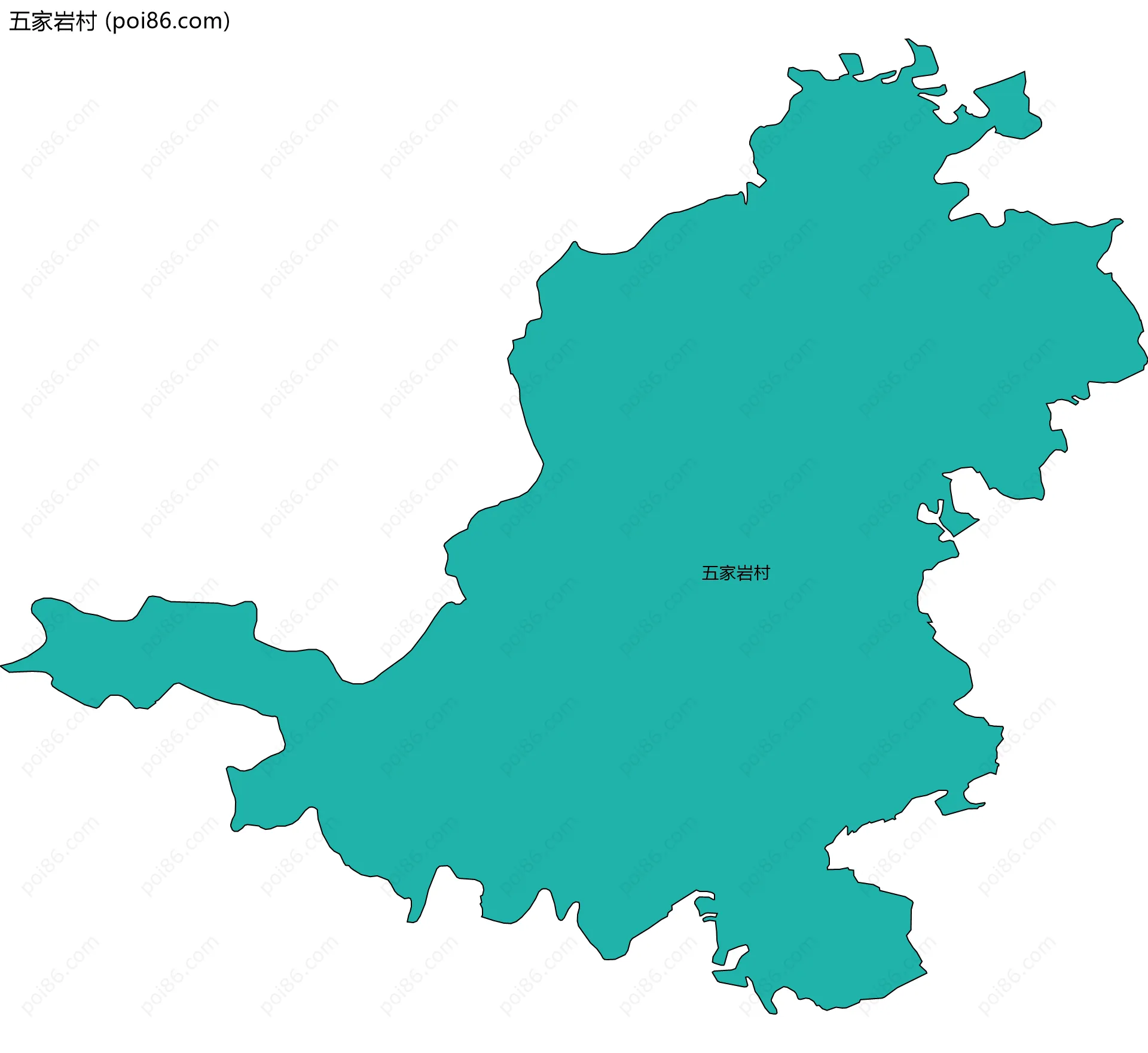 五家岩村边界地图