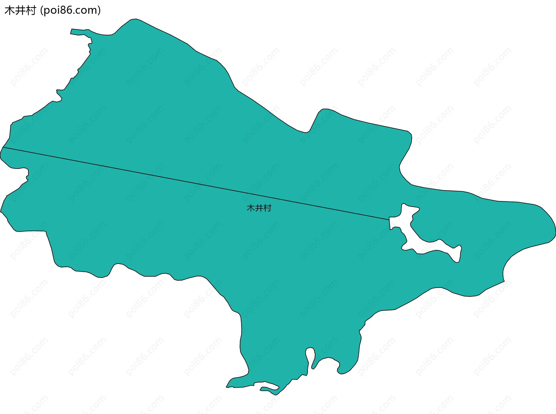 木井村边界地图