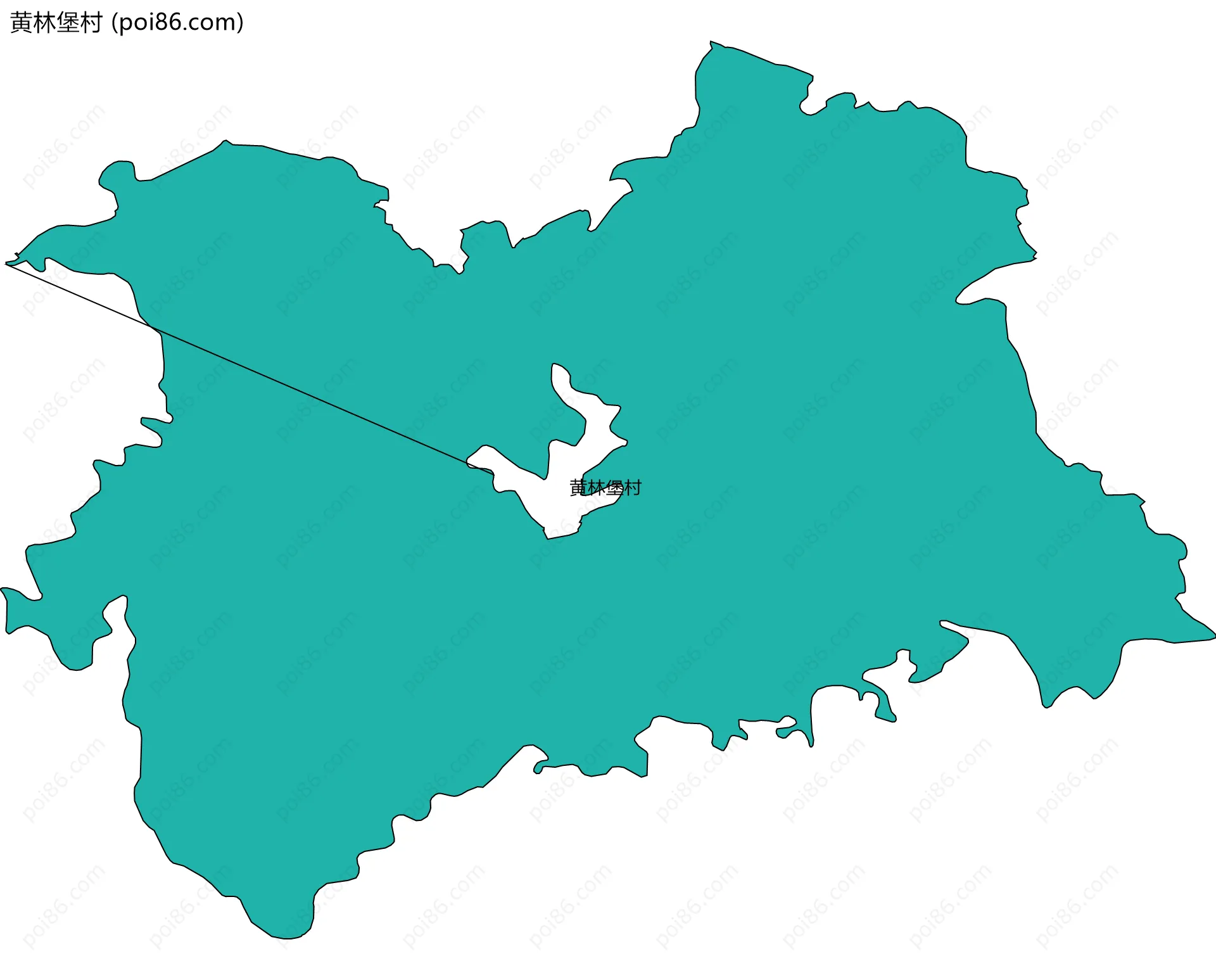 黄林堡村边界地图