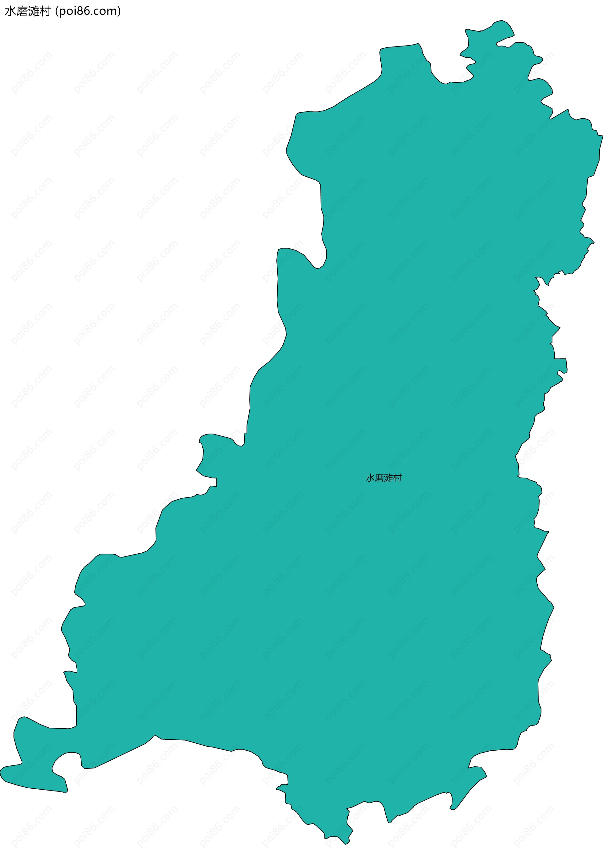 水磨滩村边界地图