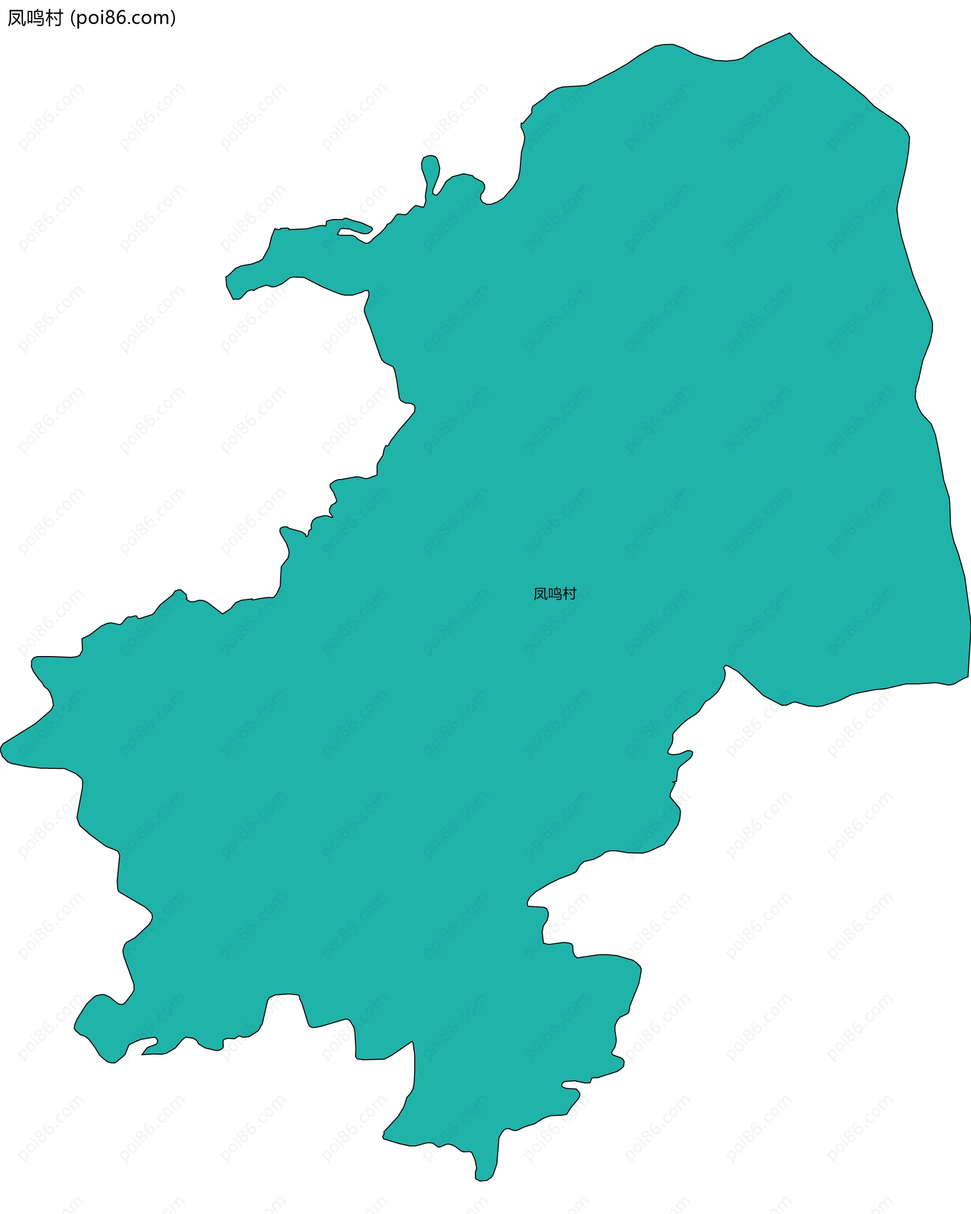 凤鸣村边界地图