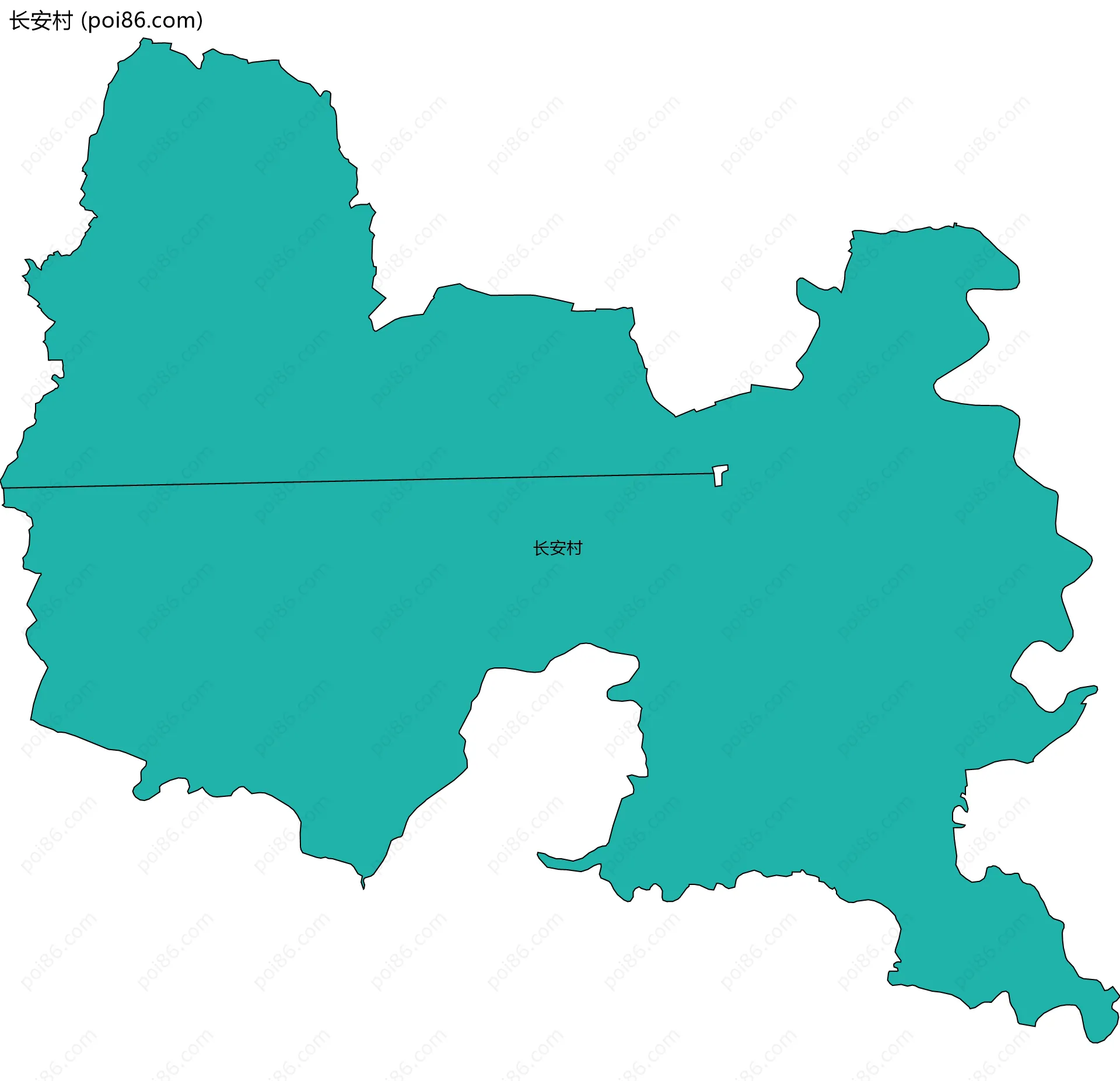 长安村边界地图